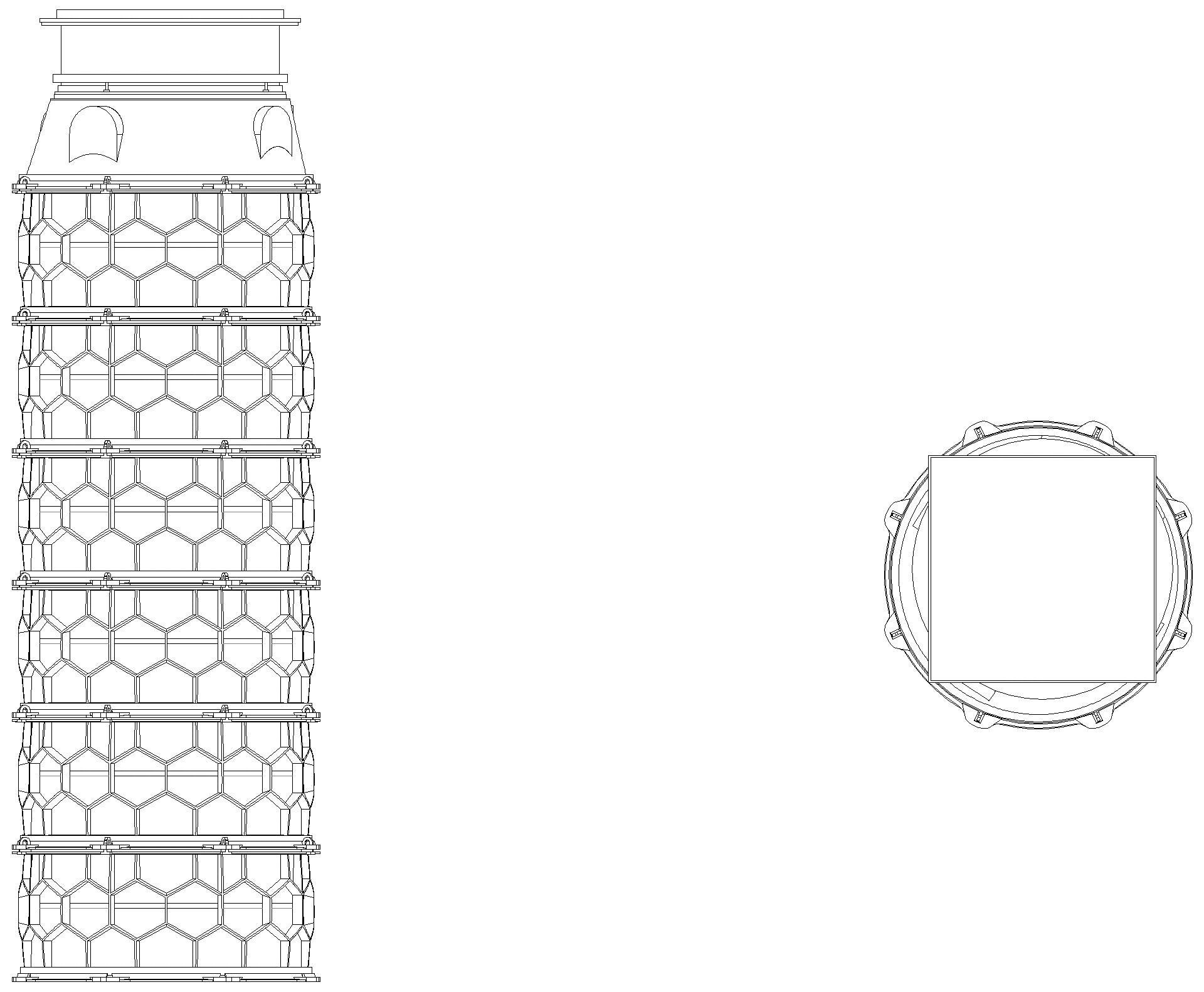 KESSEL-Schachtmodul H:13 Zugang 800 Kl. K3, befliesbar, ET 3411-3660mm