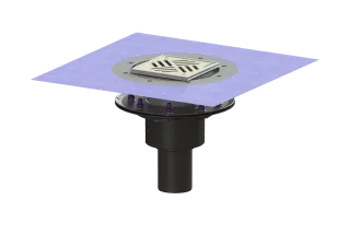 KESSEL-Objektablauf Ecoguss Pressflansch DN 70, senkrechter Stutzen KESSEL Entwässerungstechnik - KESSEL-Objektablauf Ecoguss Pressflansch DN 70, senkrechter Stutzen