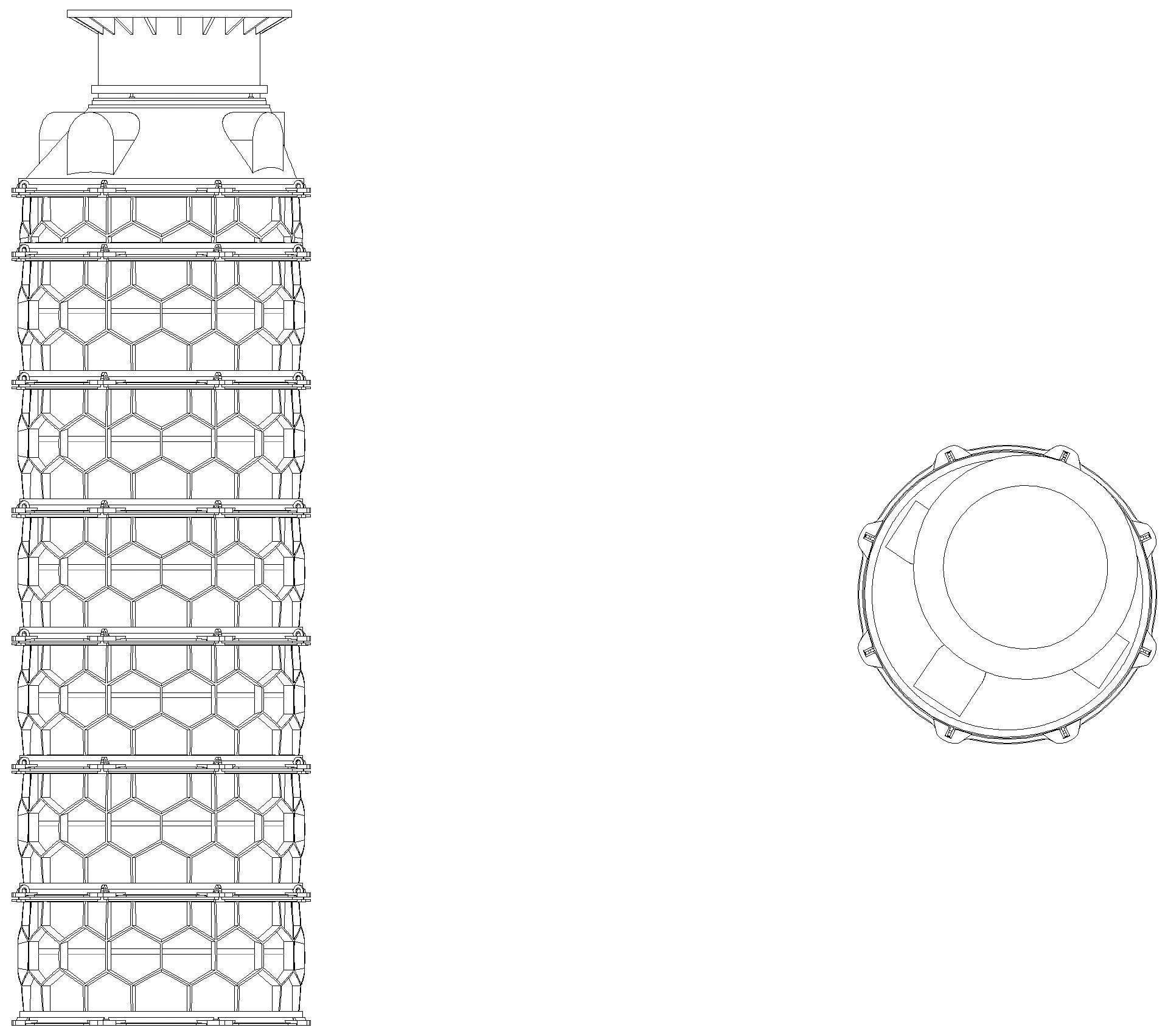 KESSEL-Schachtmodul H:14 Zugang 600 Kl. B, ET 3630-3879mm