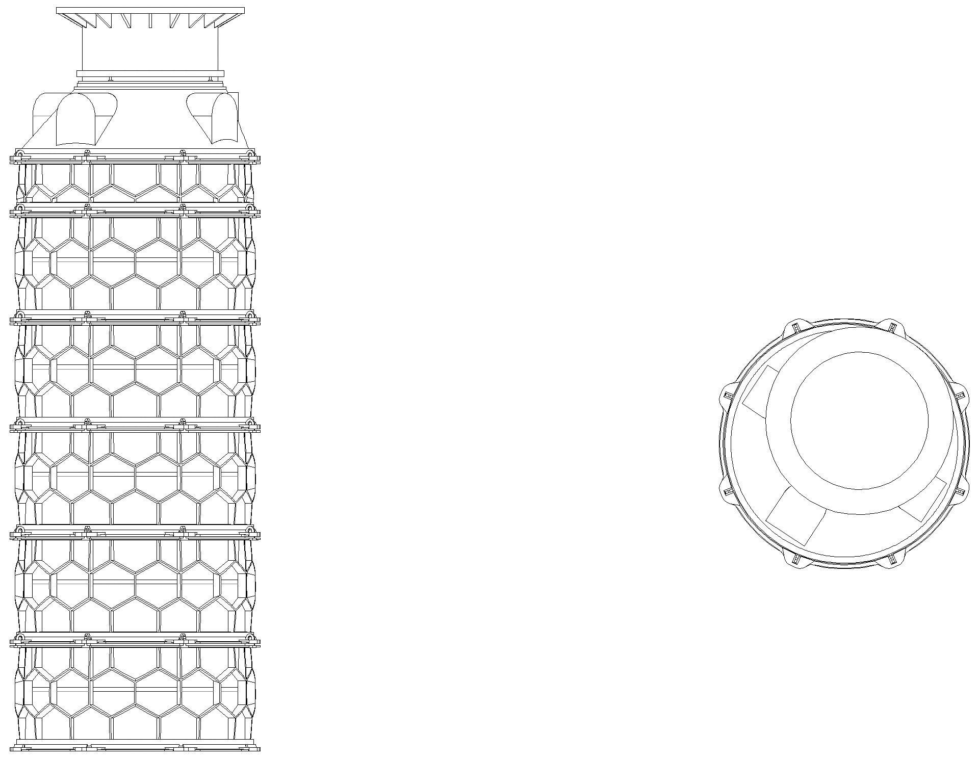 KESSEL-Schachtmodul H:12 Zugang 600 Kl. B, 3130-3379mm