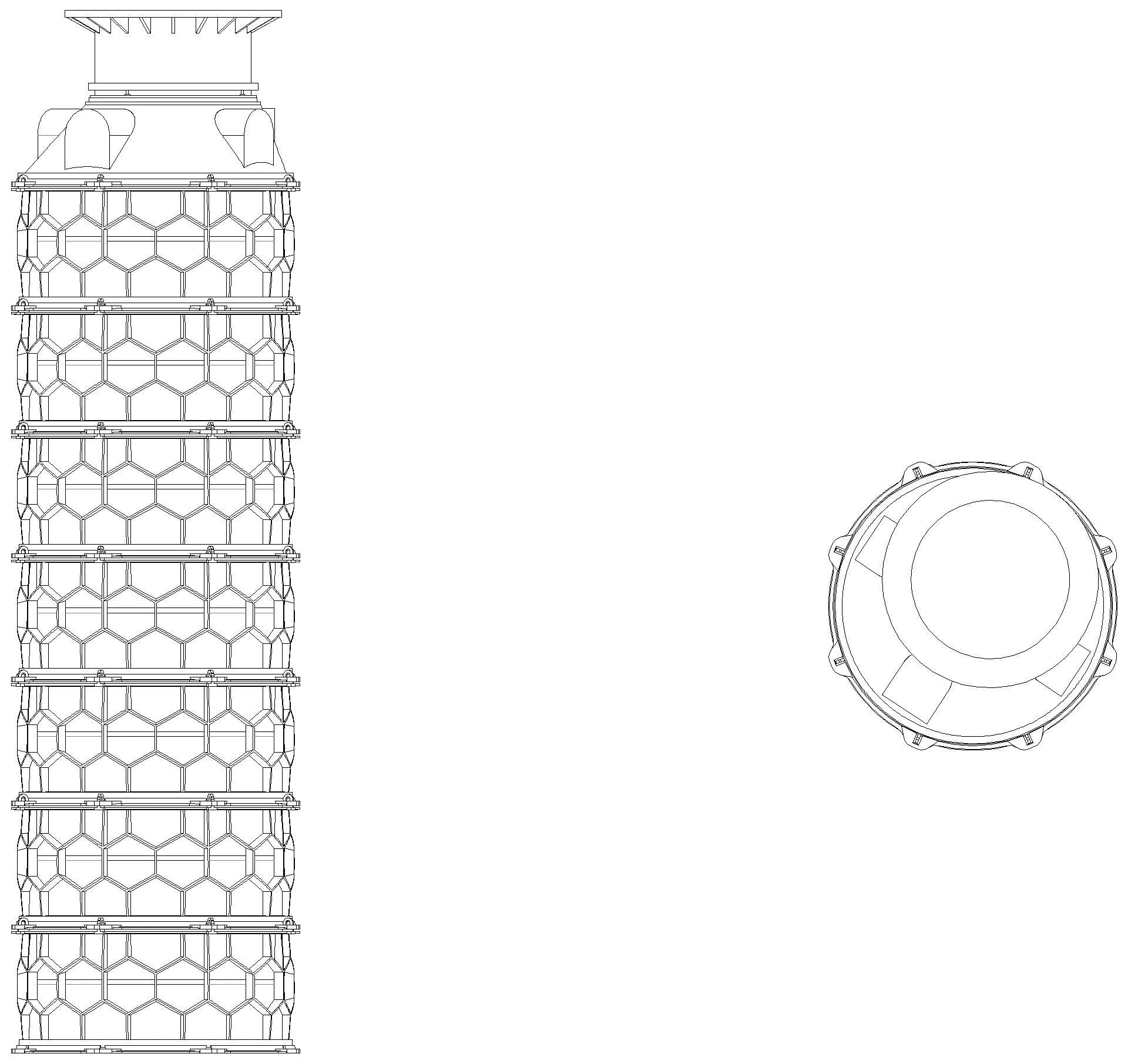 KESSEL-Schachtmodul H:15 Zugang 600 Kl. D, ET 3880-4129mm