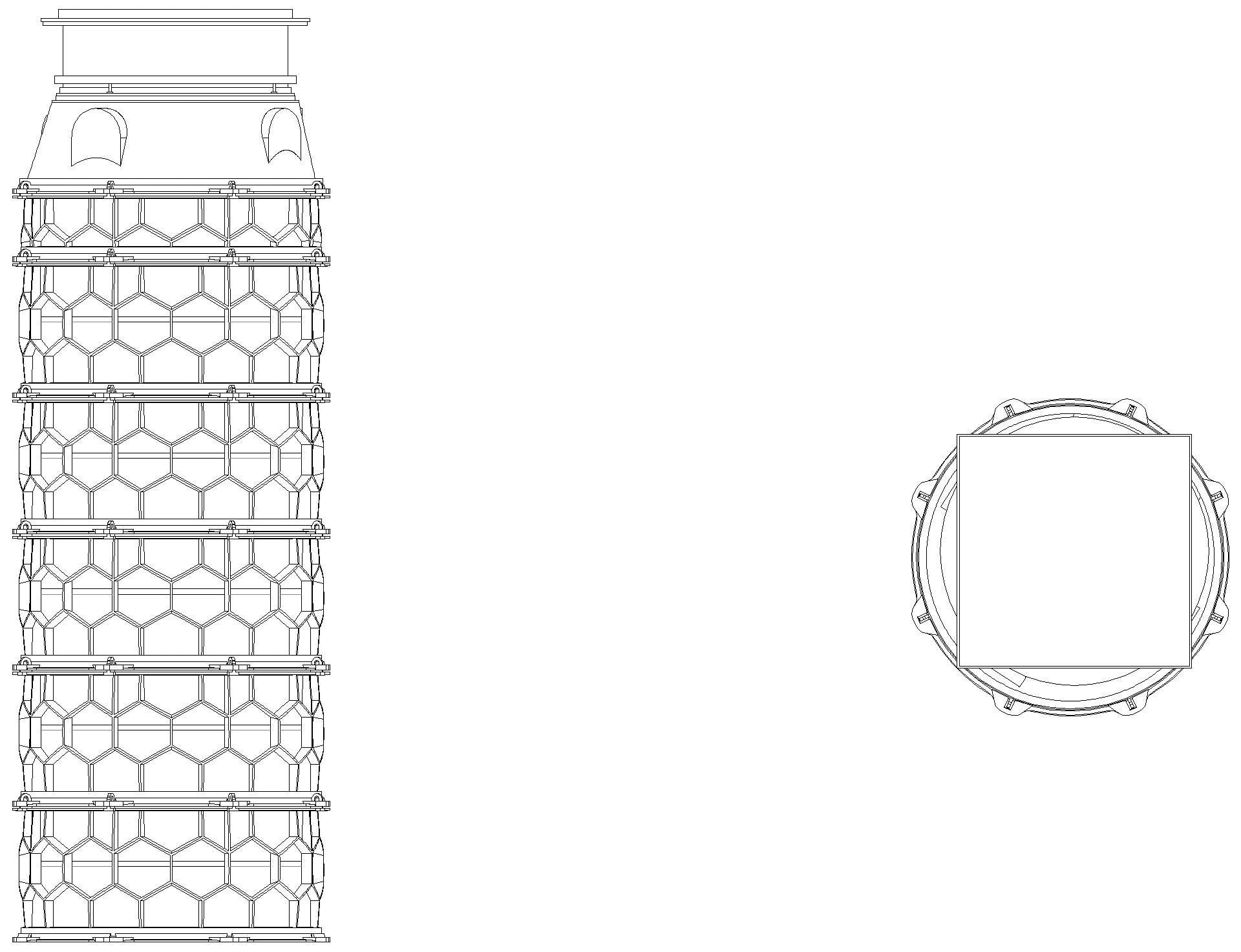 KESSEL-Schachtmodul H:12 Zugang 800 Kl. K3, befliesbar, ET 3161-3410mm
