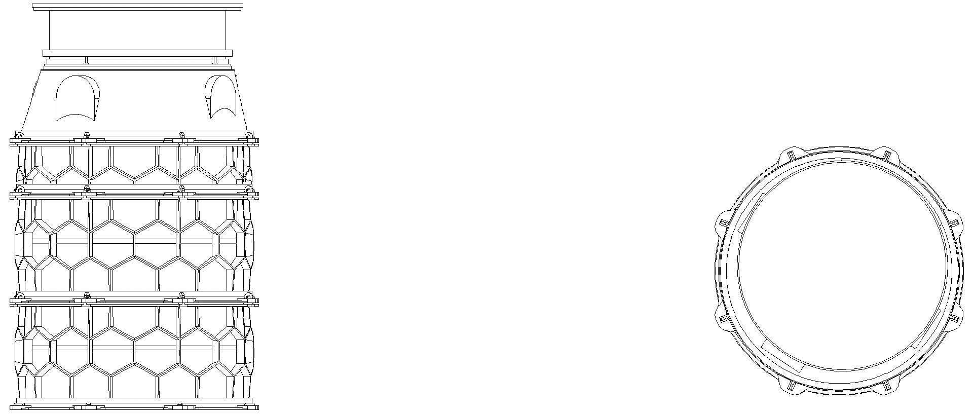 KESSEL-Schachtmodul, H:06 Zugang 800, Kl. K3, rund, ET 1625-1874mm