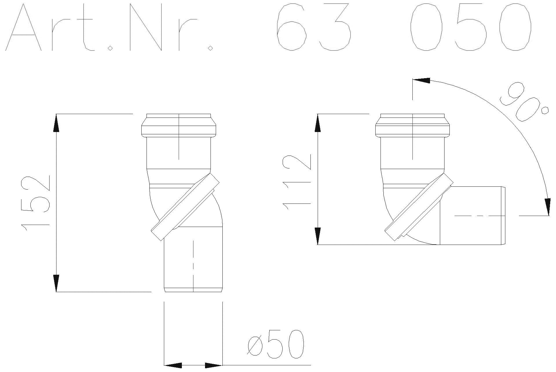 KESSEL Entwässerungstechnik - KESSEL-HTK-Bogen Inno-Clean+ 2. Generation DN 50