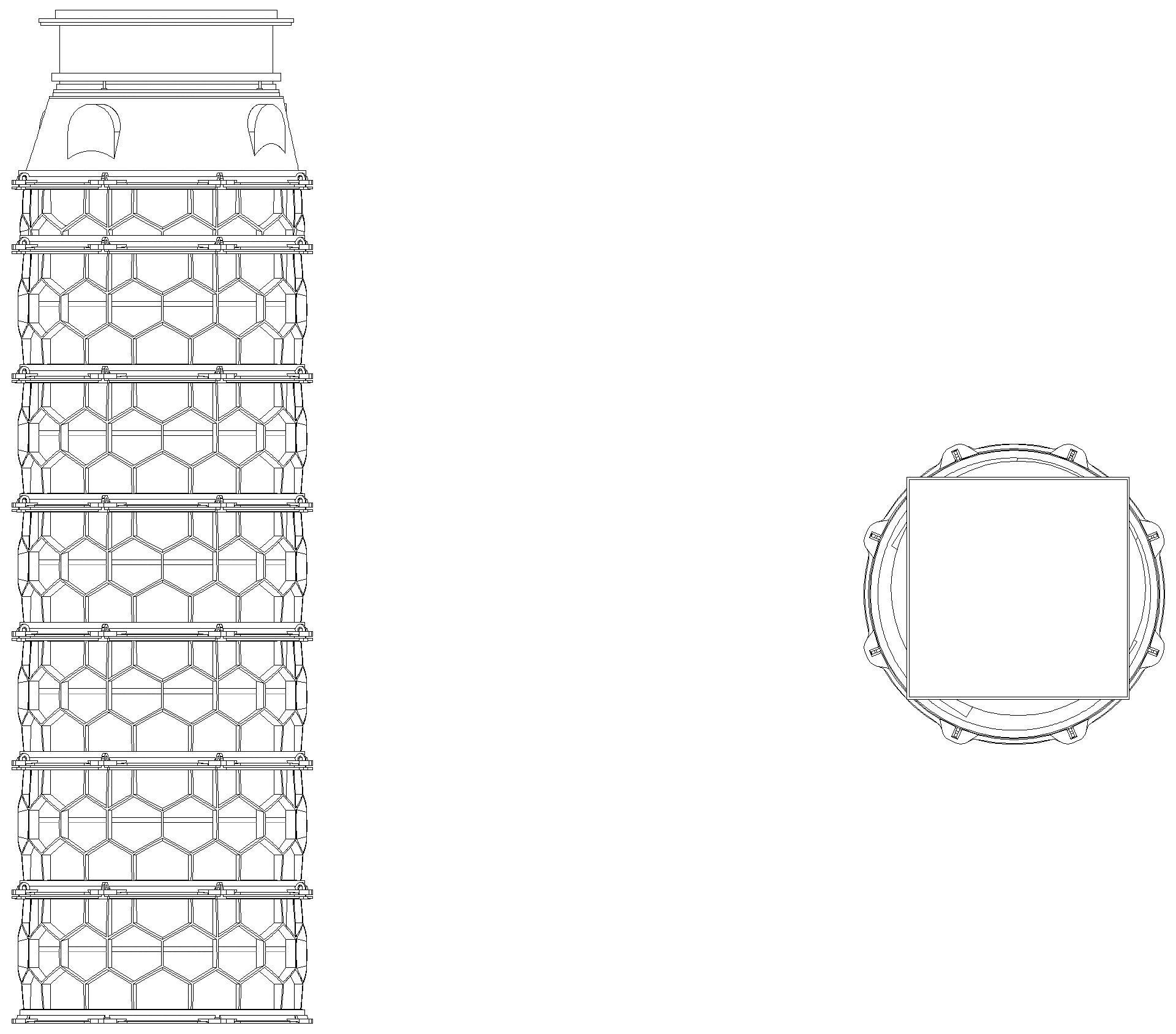 KESSEL-Schachtmodul H:14 Zugang 800 Kl. K3, befliesbar, ET 3661-3910mm