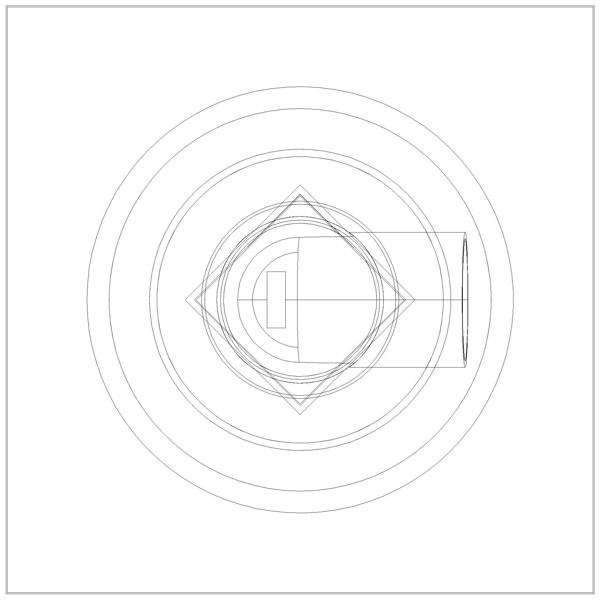 KESSEL-Objektablauf Ecoguss Klebeflansch DN 100, seitl., Dünnbett., Designrost (3D)
