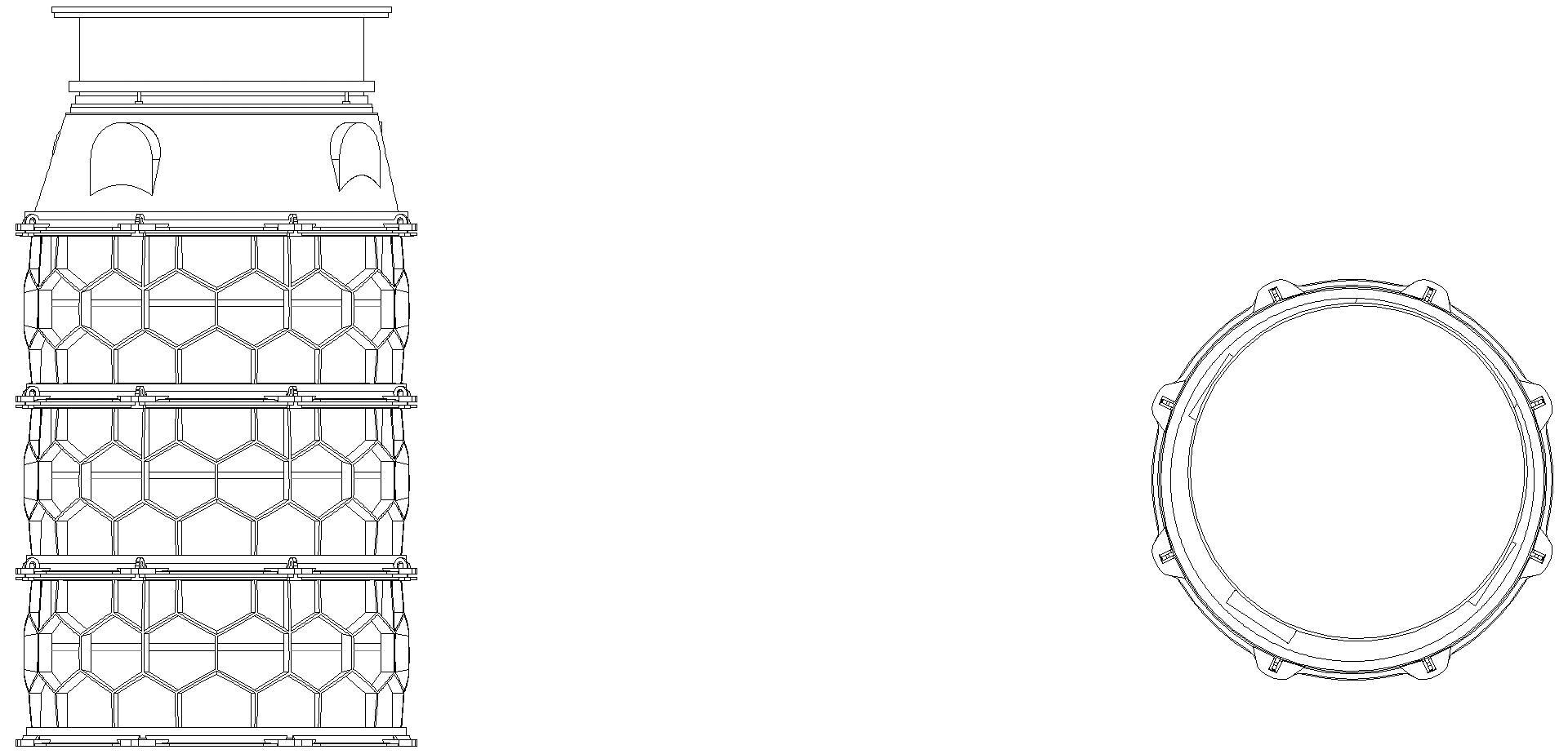 KESSEL-Schachtmodul, H:07 Zugang 800, Kl. K3, rund, ET 1875-2124mm