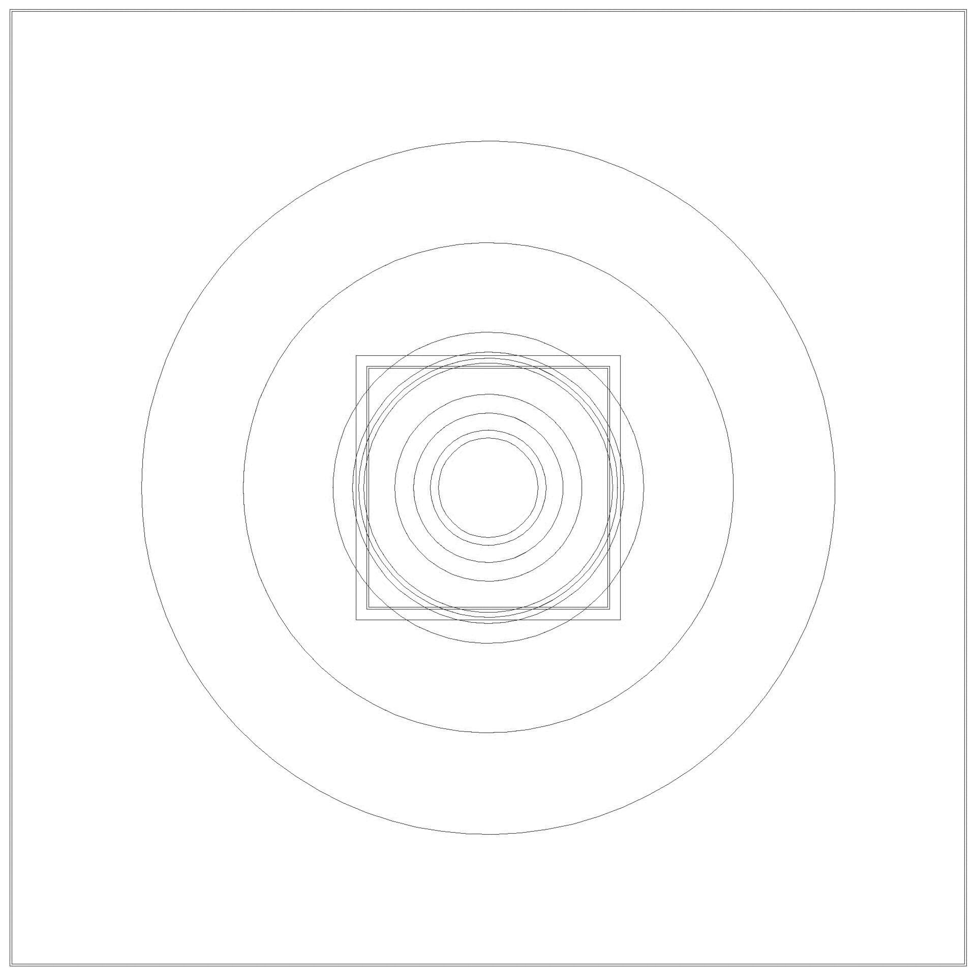 KESSEL-Objektablauf Ecoguss Klebeflansch DN 50, senkrecht, Designrost (3D)