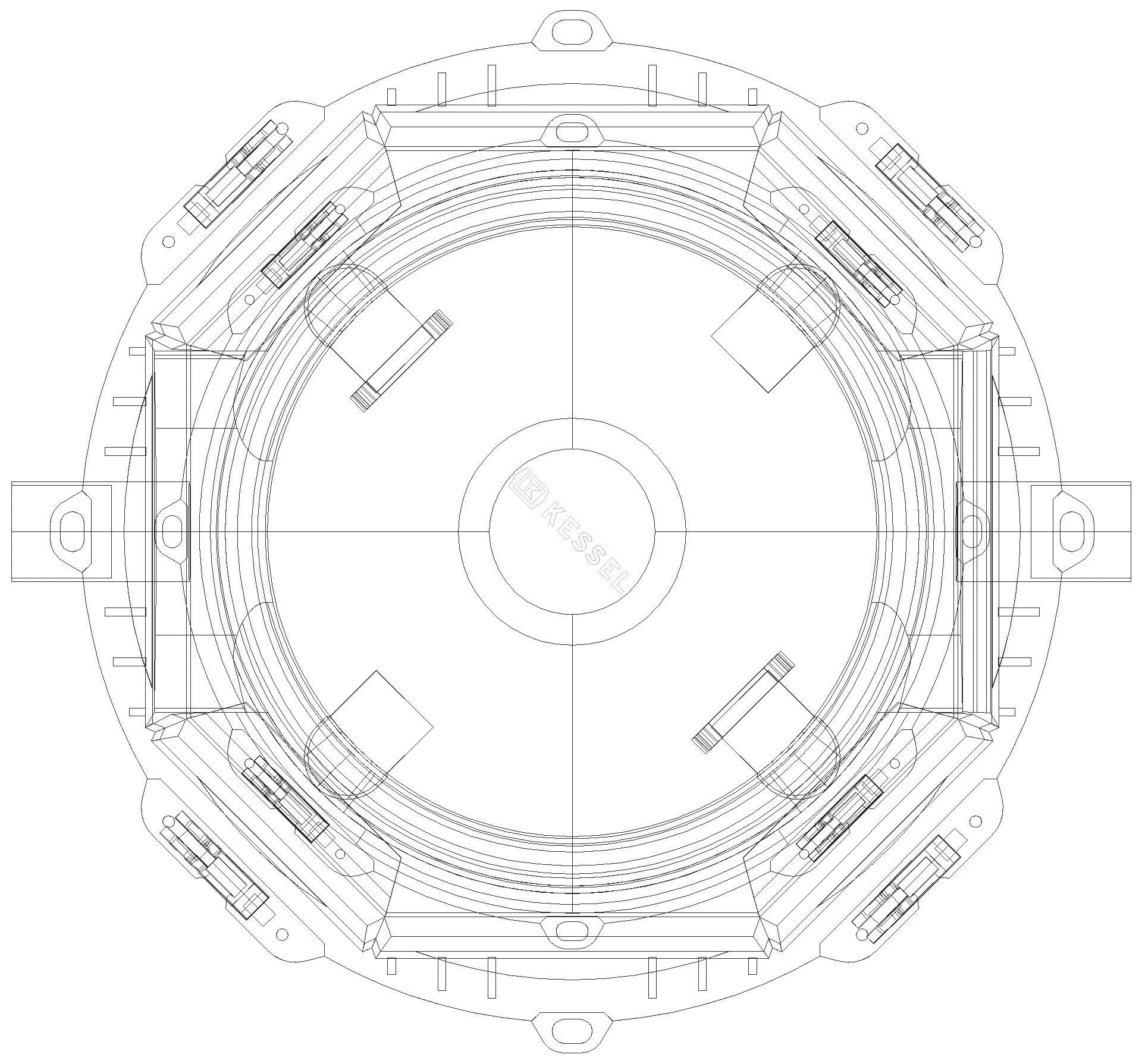 KESSEL-Fettabscheider EasyClean Modular free, NS 0,25, Standard, 2-teilig (3D)