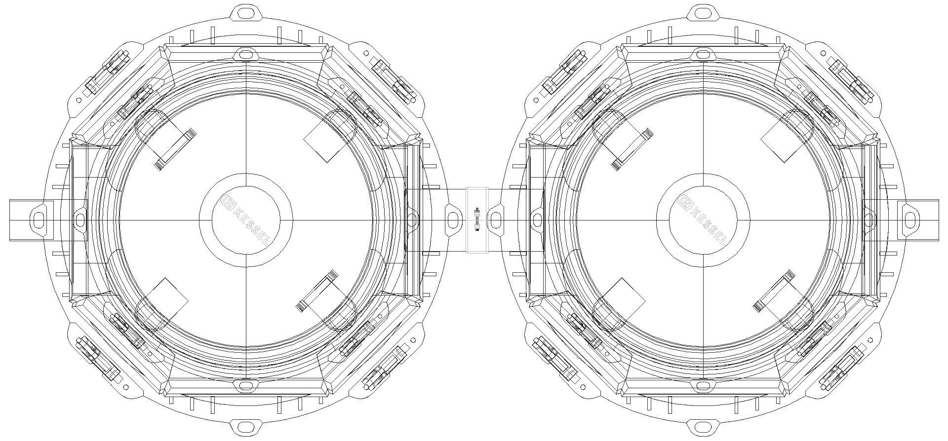 KESSEL Entwässerungstechnik - KESSEL-Fettabscheider EasyClean Modular free, NS 0,5, Standard, 2-teilig (3D)