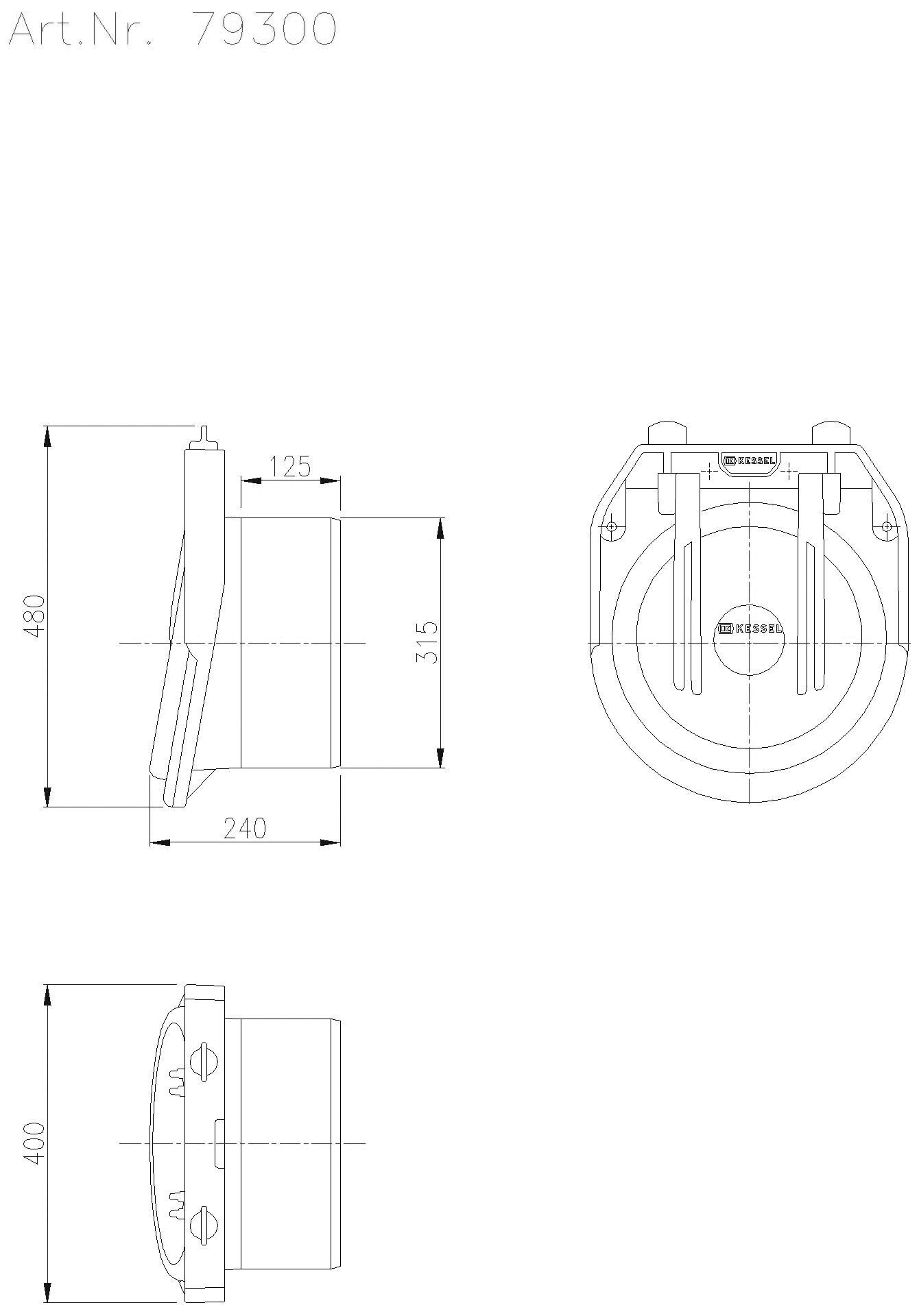 KESSEL Entwässerungstechnik - KESSEL-Rohrklappe DN 300 aus Kunststoff
