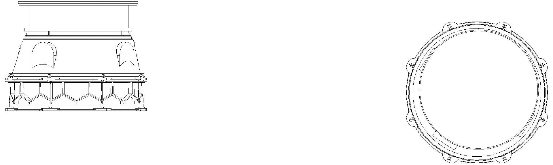 KESSEL-Schachtmodul, H:02 Zugang 800, Kl. K3, rund, ET 625-874mm