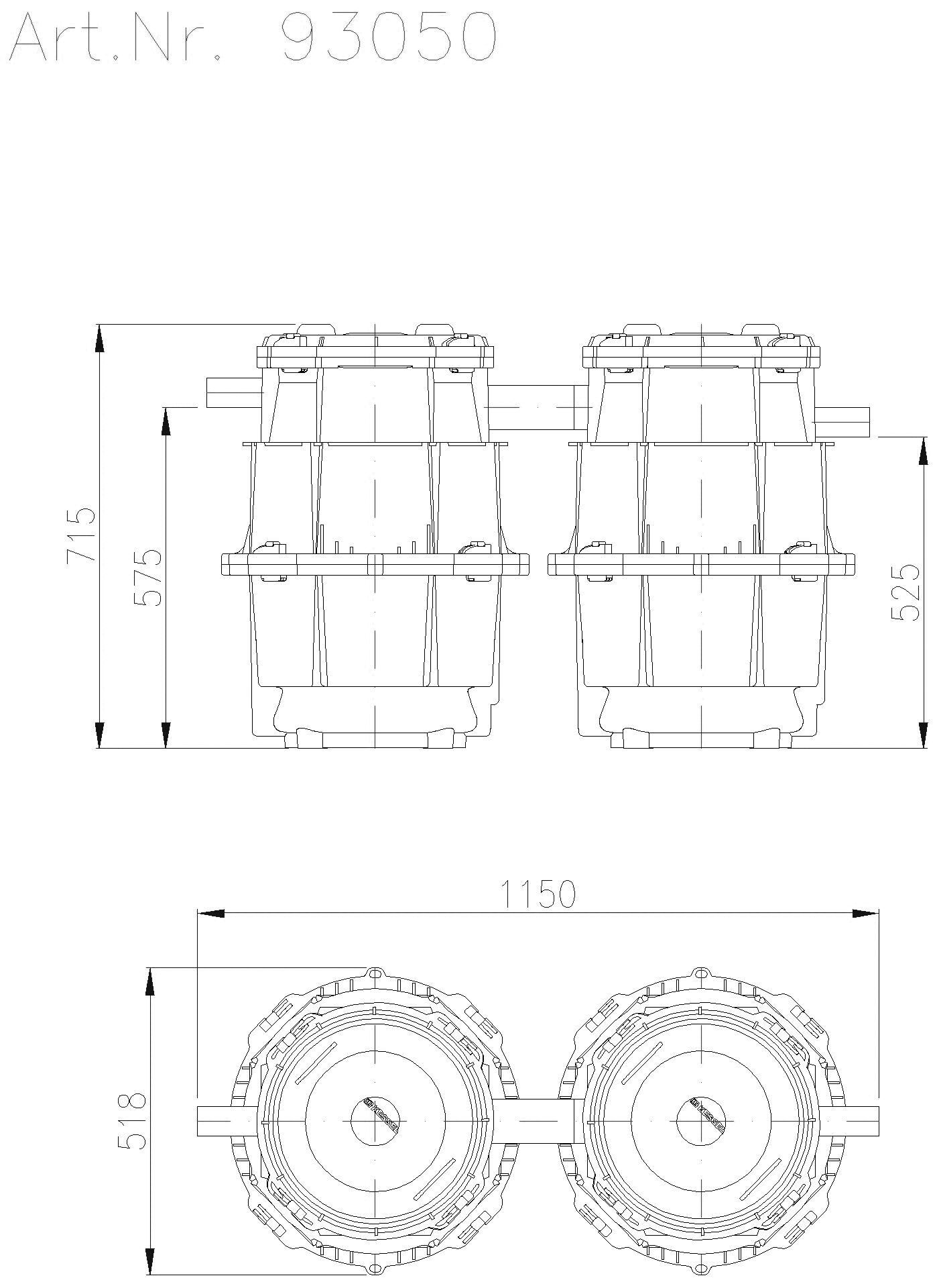 KESSEL Entwässerungstechnik - KESSEL-Fettabscheider EasyClean Modular free, NS 0,5, Standard, 2-teilig