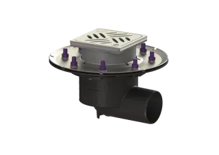 KESSEL-Objektablauf Ecoguss Pressflansch DN 70, seitlicher Stutzen KESSEL Entwässerungstechnik - KESSEL-Objektablauf Ecoguss Pressflansch DN 70, seitlicher Stutzen