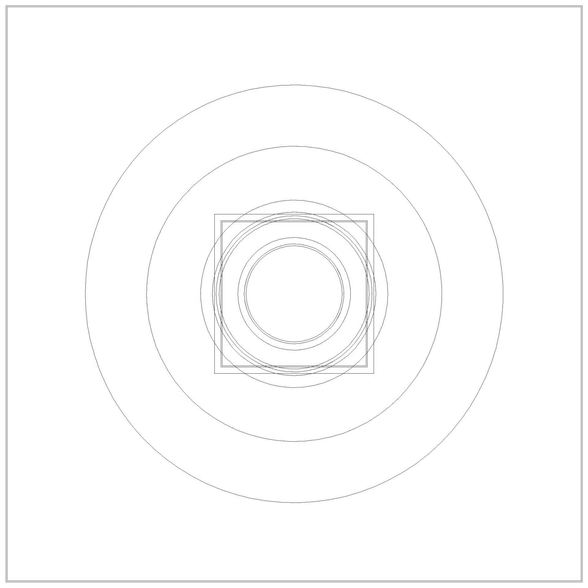 KESSEL-Objektablauf Ecoguss Klebeflansch DN 80, senkrecht, Designrost (3D)