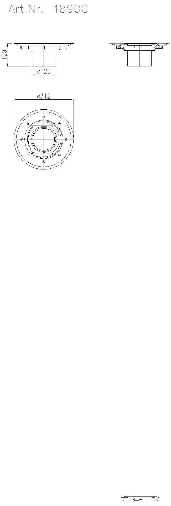 KESSEL-Zwischenstück mit Klebeflansch, System 125