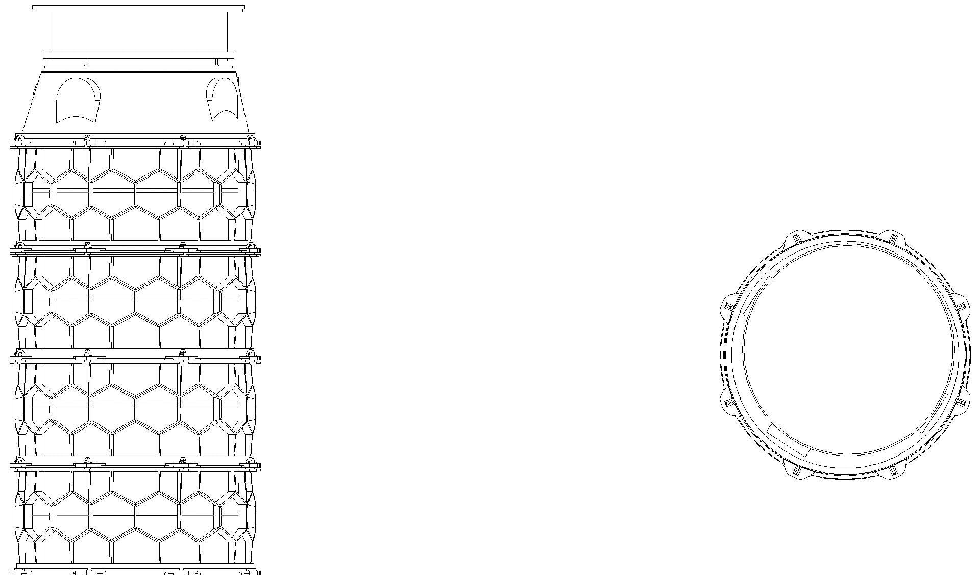 KESSEL-Schachtmodul, H:09 Zugang 800, Kl. K3, rund, ET 2375-2624mm