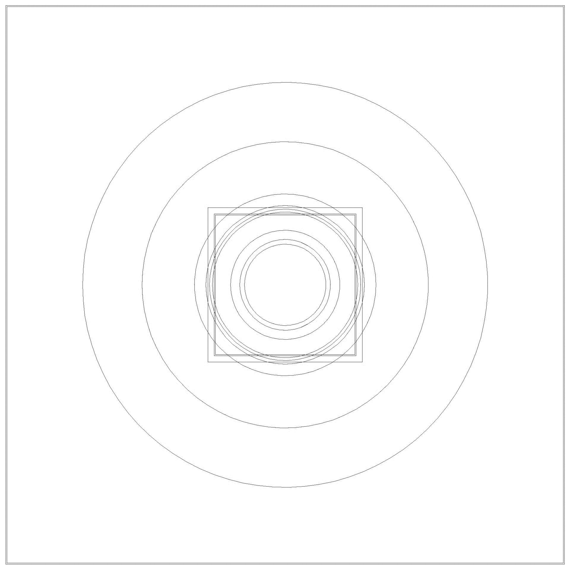 KESSEL-Objektablauf Ecoguss Klebeflansch DN 70, senkrecht, Designrost (3D)