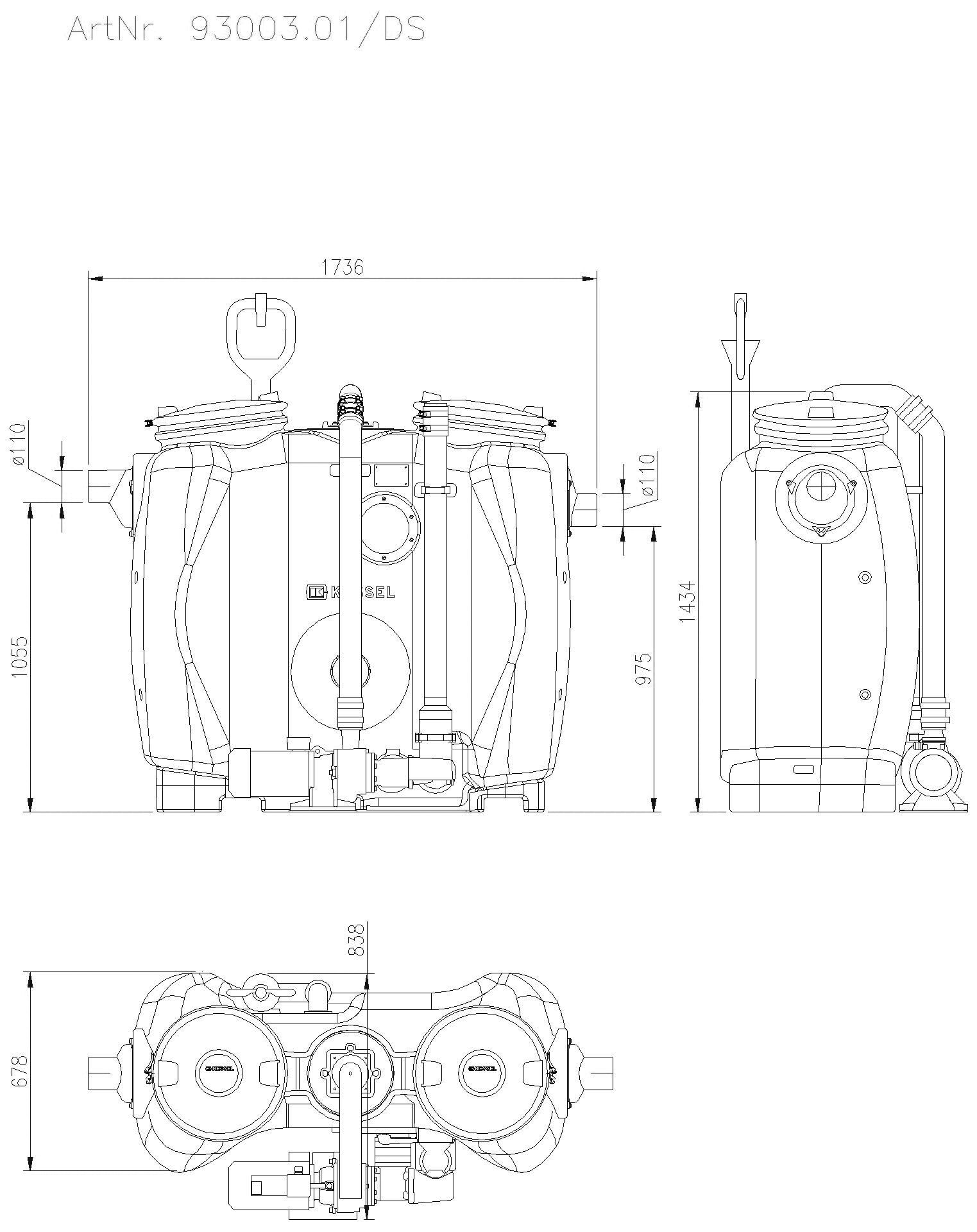 KESSEL-Fettabscheider EasyClean free NS 3, Mix