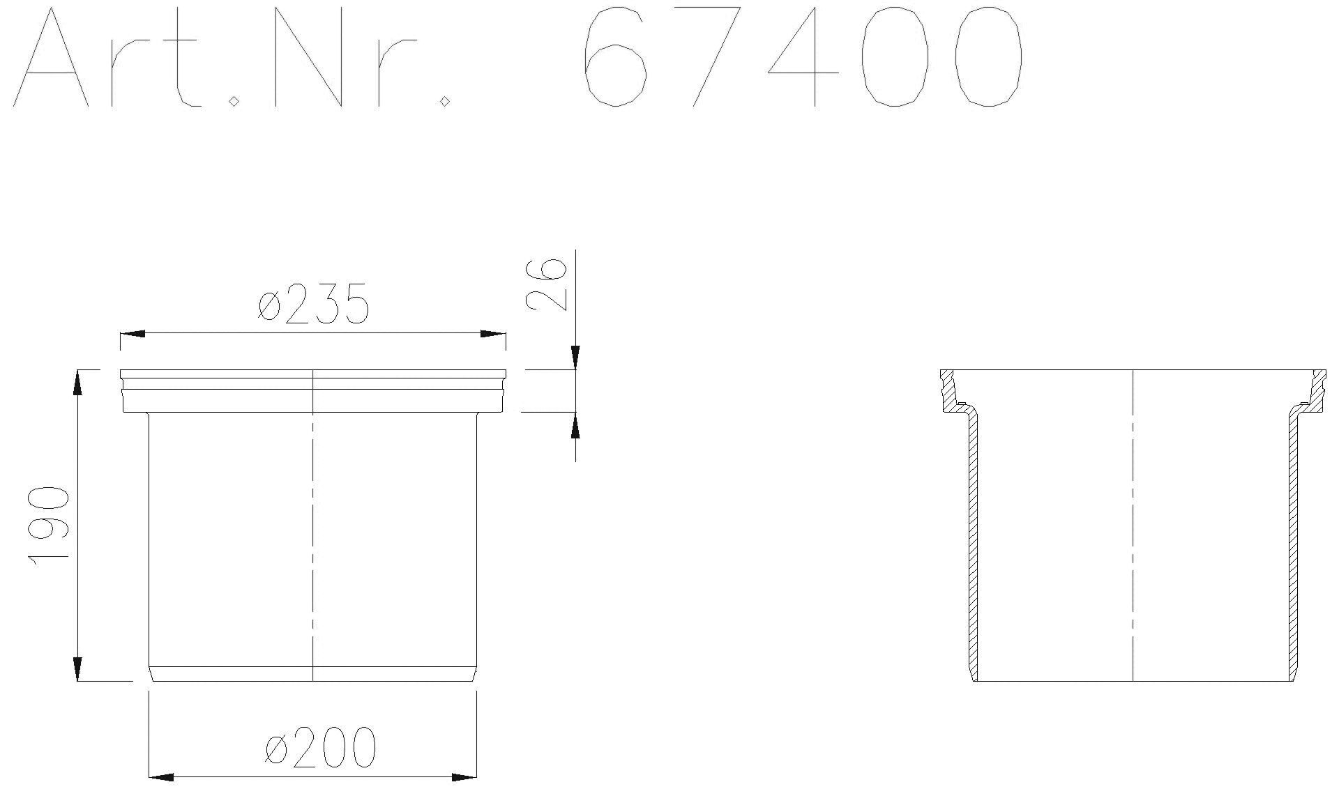 KESSEL-Aufsatzstück aus Kunststoff 40-150