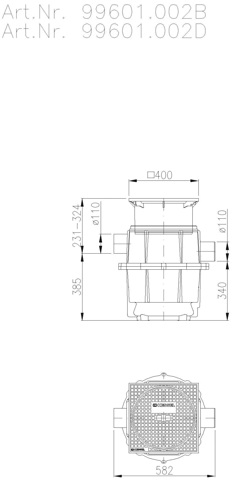 KESSEL-Öl-/Benzinabscheider EasyOil ground, LW 400, NS 1,5, Klasse II, B