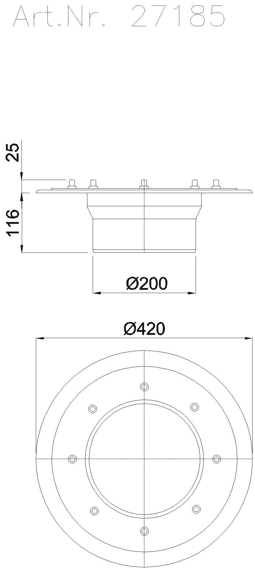 KESSEL-Zwischenstück System 200 Edelstahl, Pressdichtungsflansch