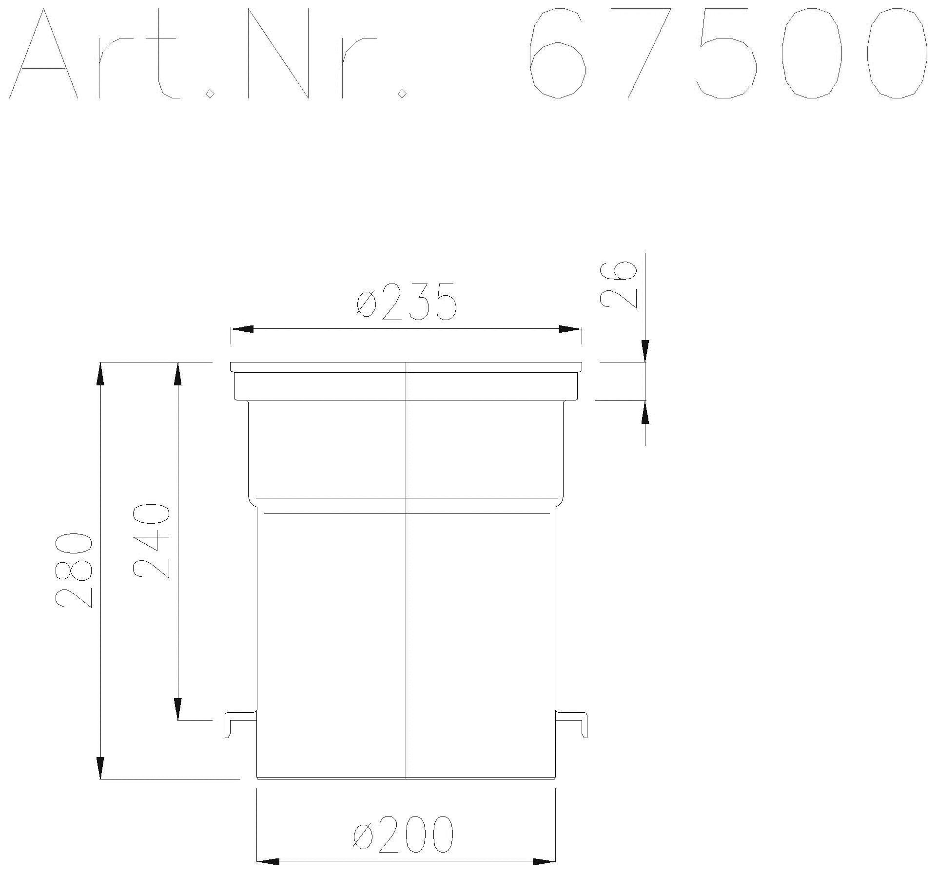 KESSEL-Zwischenstück aus Kunststoff, mit Rollring