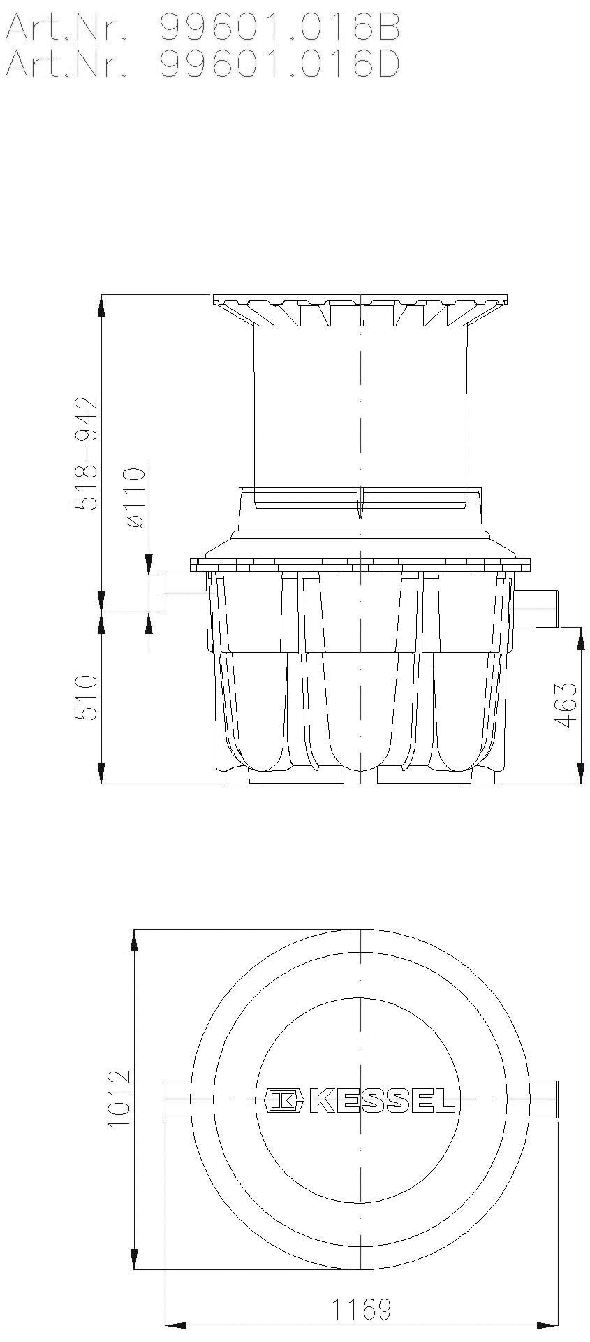 KESSEL-Öl-/Benzinabscheider EasyOil ground, LW 800, NS 1,5, Klasse II, B