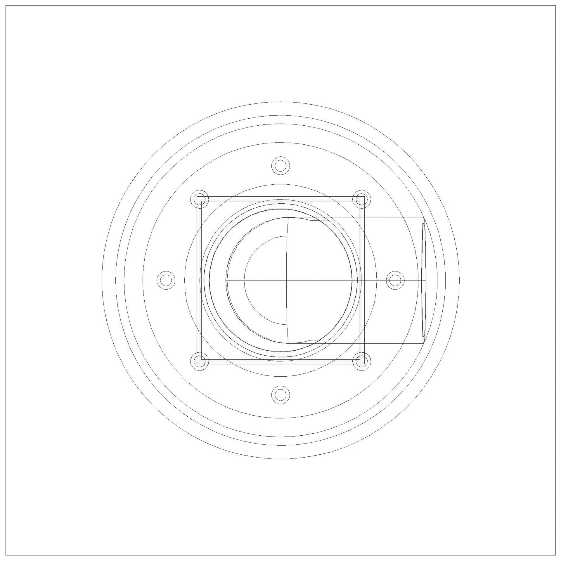 KESSEL-Ablauf Ferrofix Pressfl. DN100,seitl.,Gitter,ABS Dünnbett.138x138 (3D)