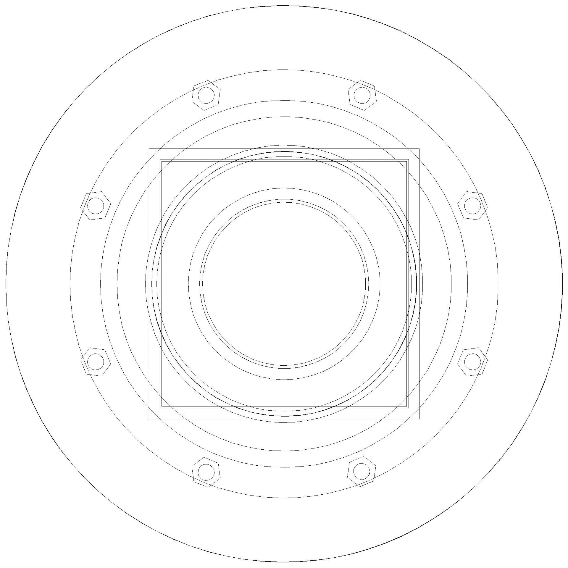 KESSEL-Objektablauf Ecoguss Pressfl. DN 80, senkrecht, Designrost (3D)