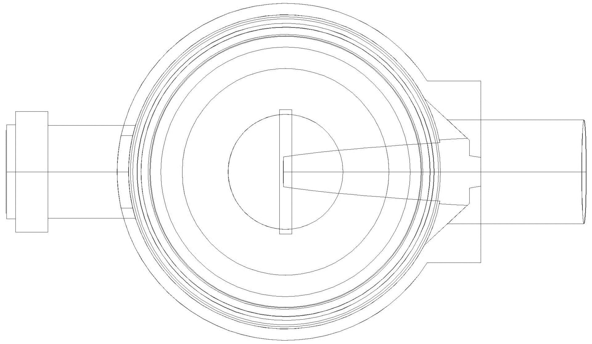 KESSEL-Grundkörper Der Ultraflache 79 DN 50, seitl. Zulauf DN 40, GV 50 mm (3D)
