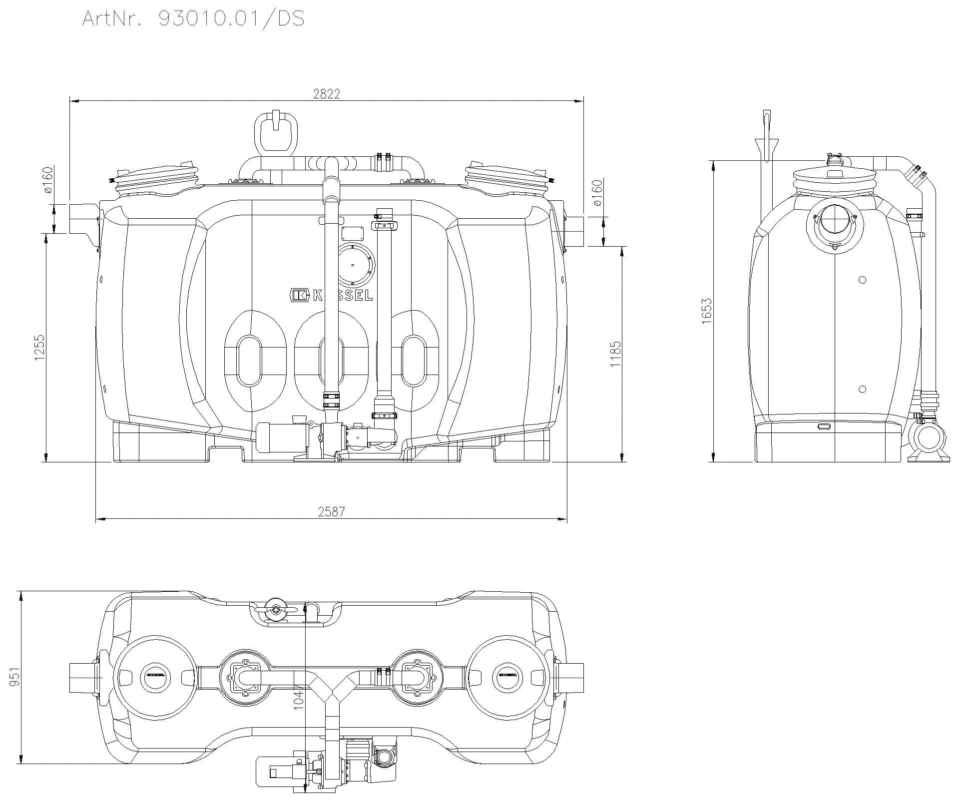 KESSEL Entwässerungstechnik - KESSEL-Fettabscheider EasyClean free NS 10, Mix