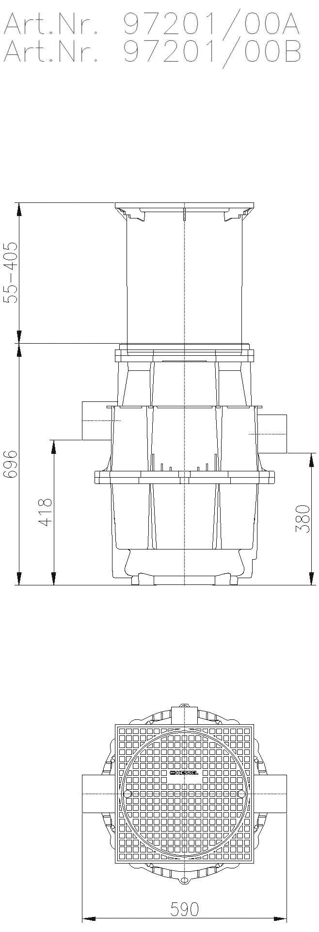 KESSEL-Sinkstoffabscheider EasySink ground, NS 1, Klasse A