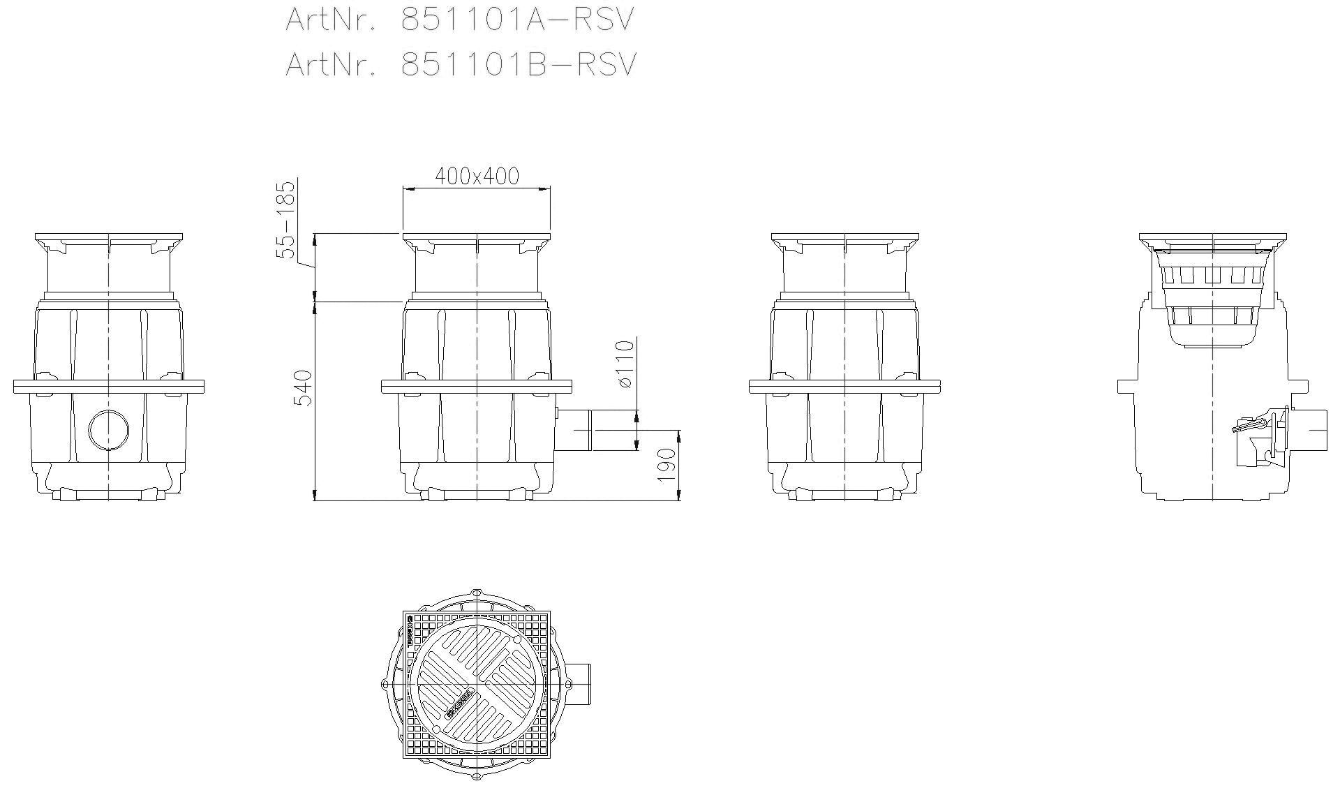 KESSEL Entwässerungstechnik - KESSEL-Hofablauf mit Rückstauverschluss