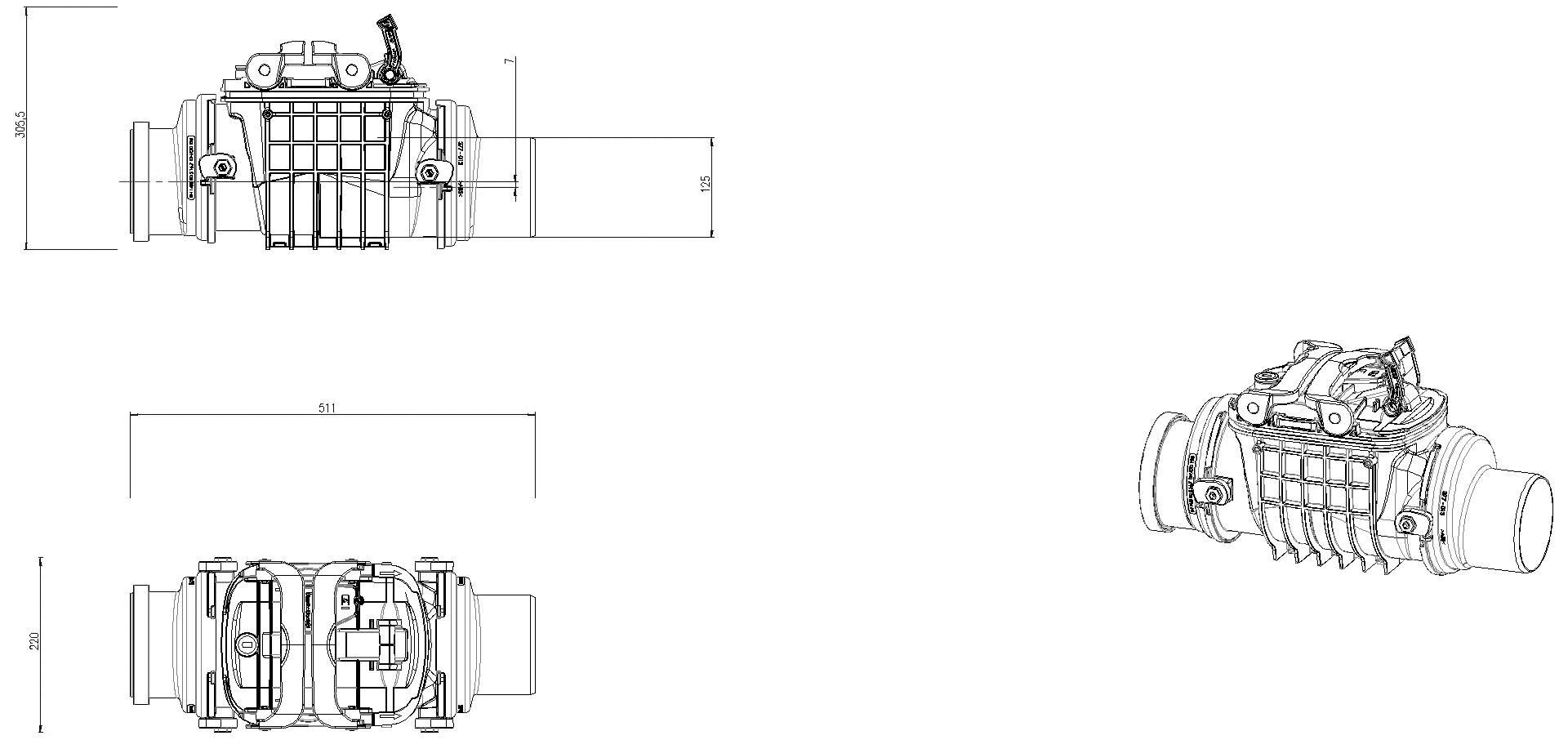 KESSEL Entwässerungstechnik - KESSEL-Rückstaudoppelverschluss Staufix Control, DN125, freiliegend
