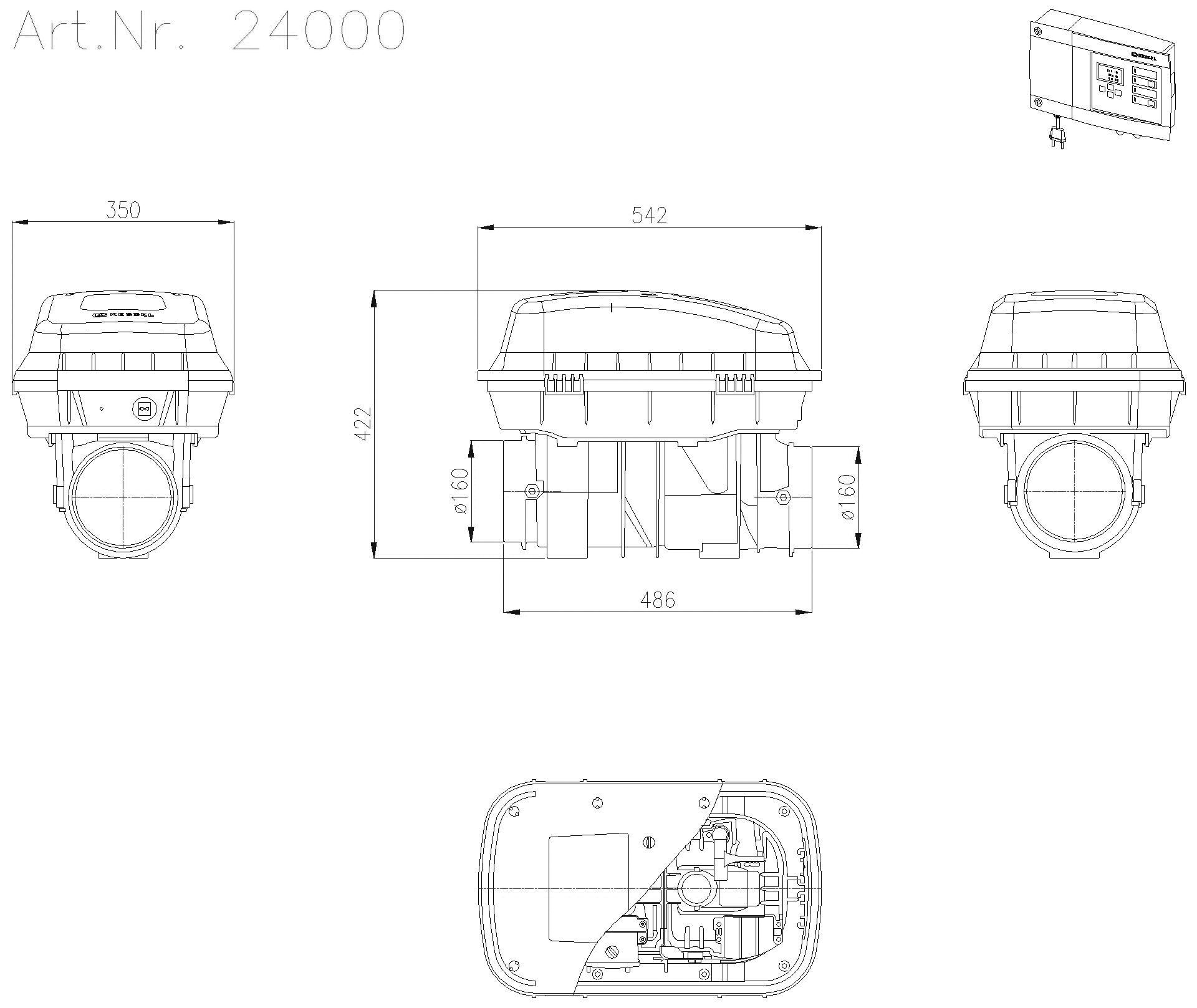 KESSEL-Rückstaupumpanlage Pumpfix F o. Spitzende und Muffe