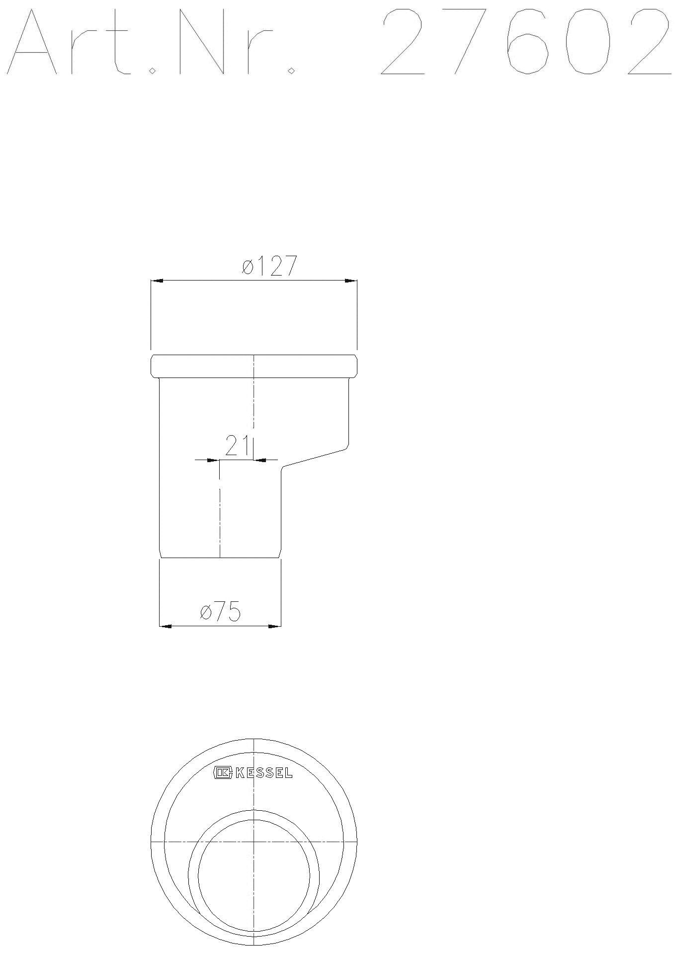 KESSEL Entwässerungstechnik - KESSEL-Übergangsstück DN100/70