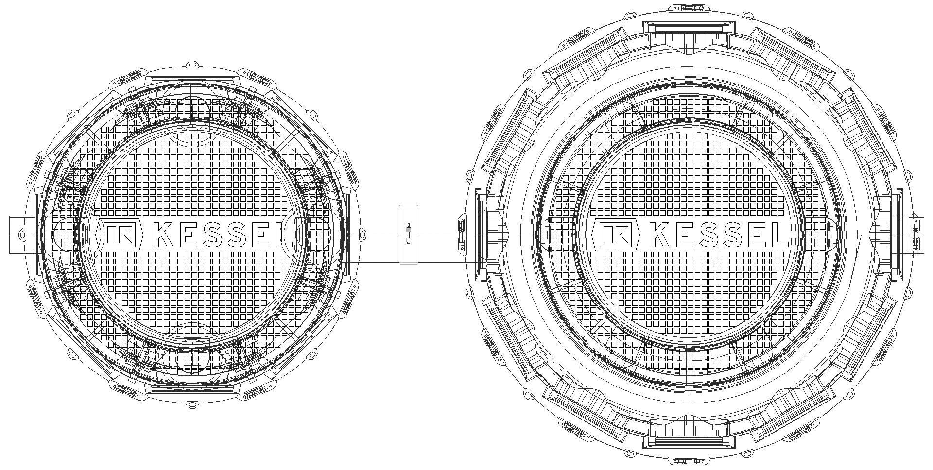 KESSEL Entwässerungstechnik - KESSEL-Fettabscheider EasyClean Modular ground, NS 4, Standard, Klasse D (3D)
