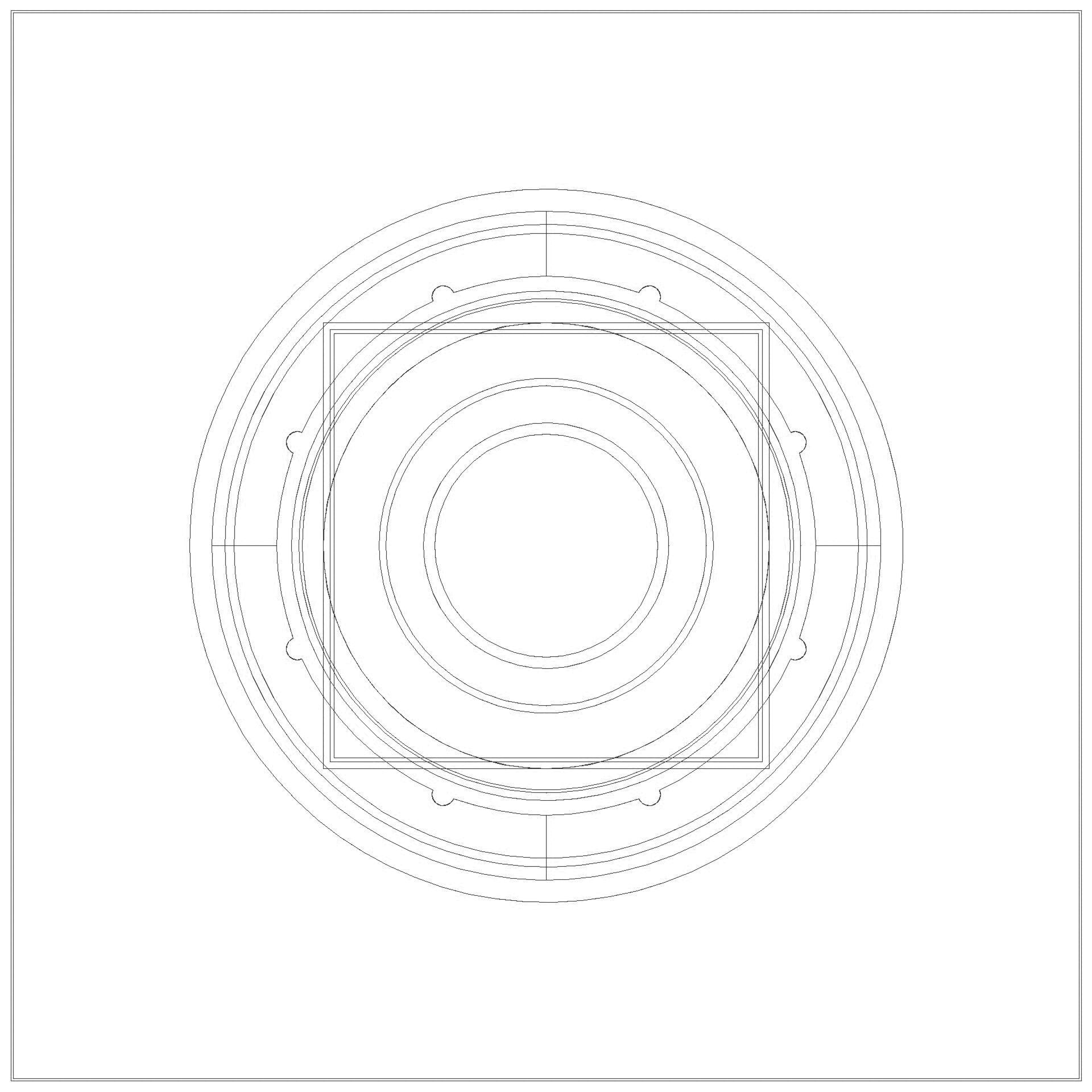 KESSEL-Ablauf Ferrofix DN 100 senkr. Vario, Gitter, 190x190mm (3D)