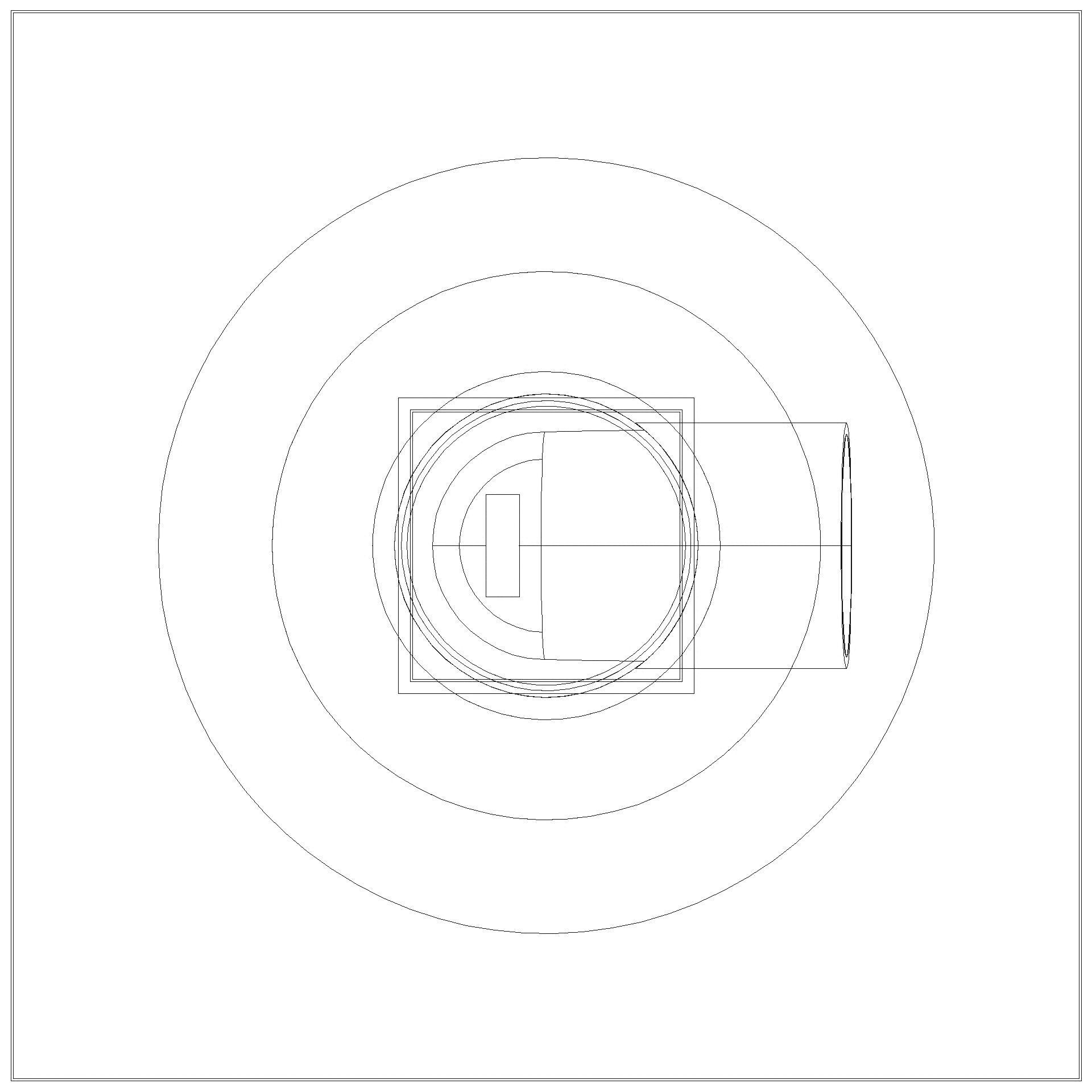 KESSEL-Objektablauf Ecoguss Klebeflansch DN 100, seitlich, Designrost (3D)