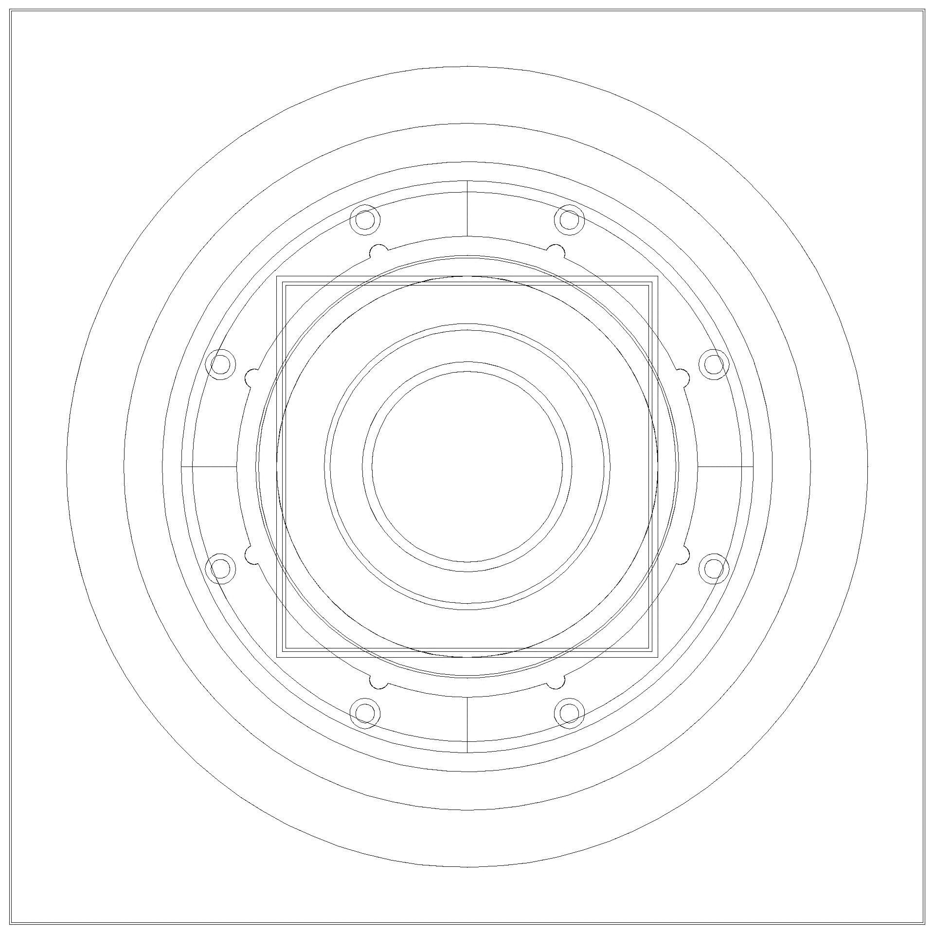 KESSEL-Ablauf Ferrofix Pressfl. DN 100 senkr. Vario, Gitter, 190x190mm (3D)