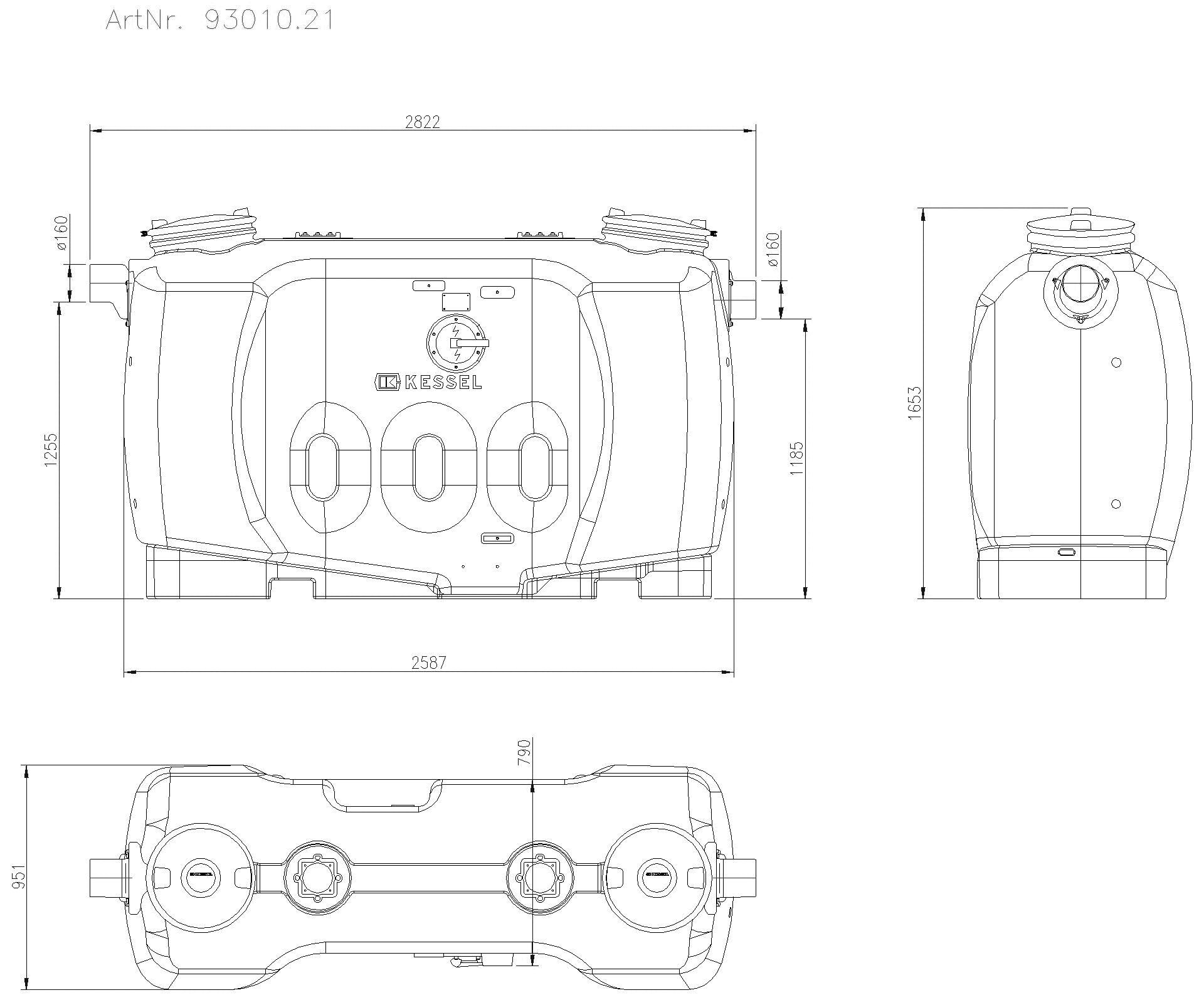 KESSEL-Fettabscheider EasyClean free NS 10, Standard, Schauglas, SonicControl