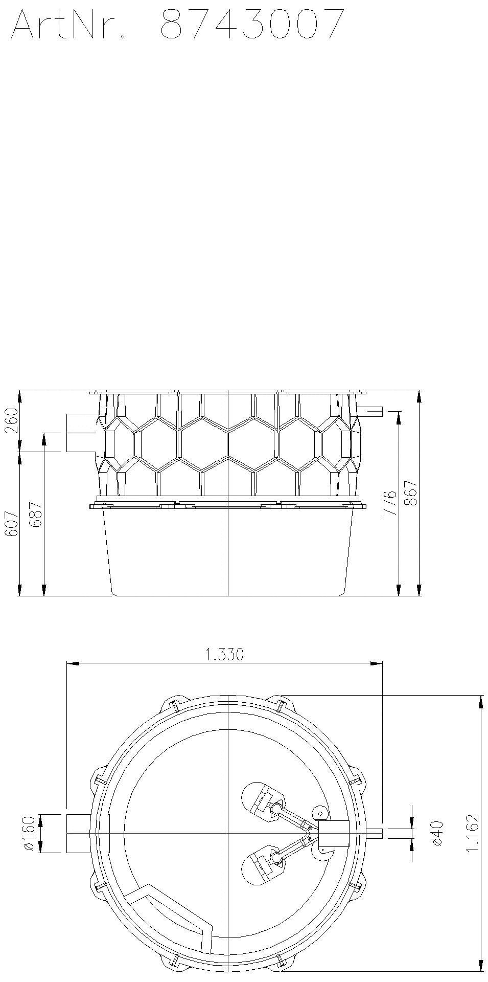 KESSEL-Pumpstation Aquapump XL Duo, GTF 600-S1, Tauchglocke
