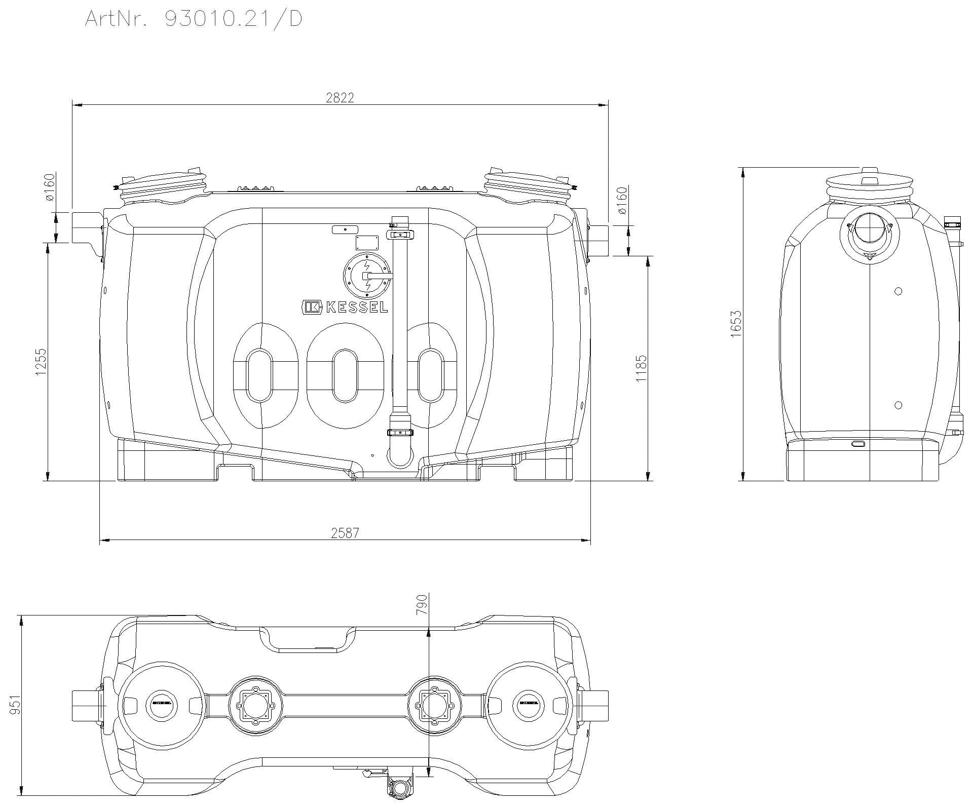 KESSEL-Fettabscheider EasyClean free NS 10, Direct, Schauglas