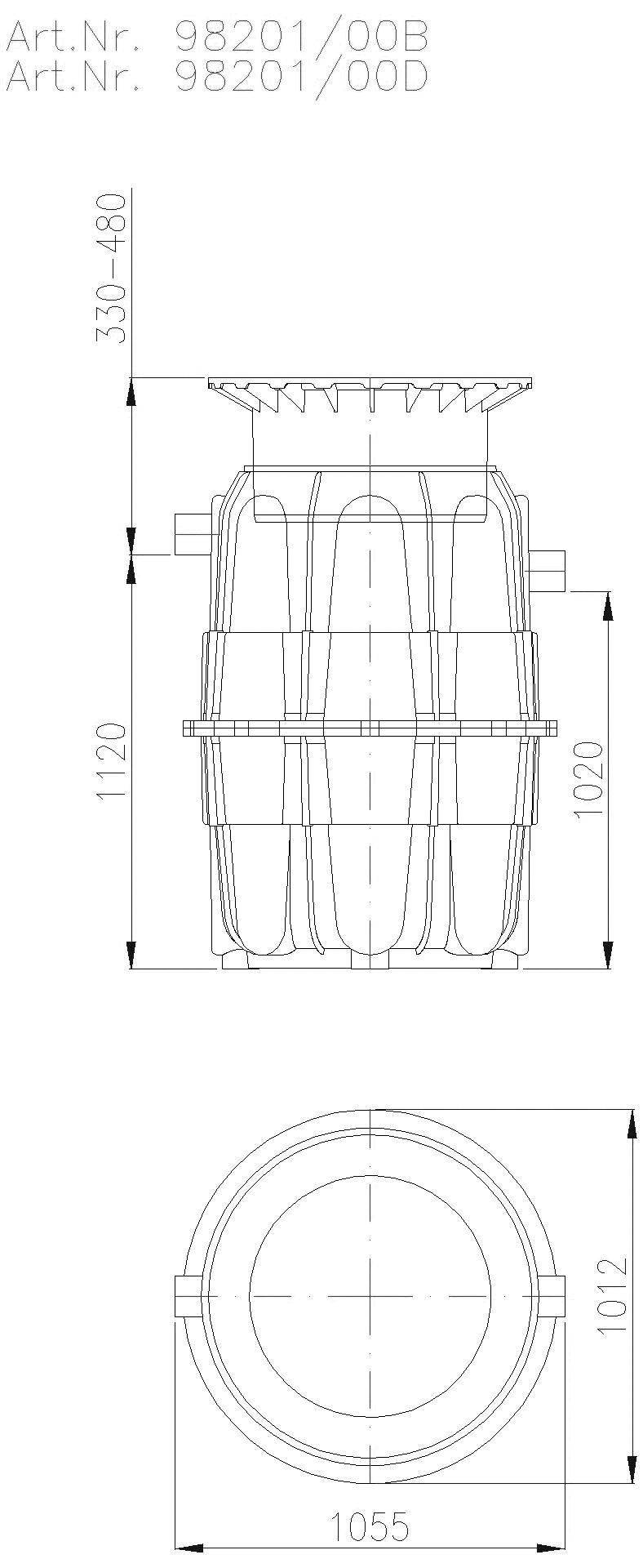 KESSEL Entwässerungstechnik - KESSEL-Fettabscheider EasyClean Modular ground, NS 1, Standard, Klasse B