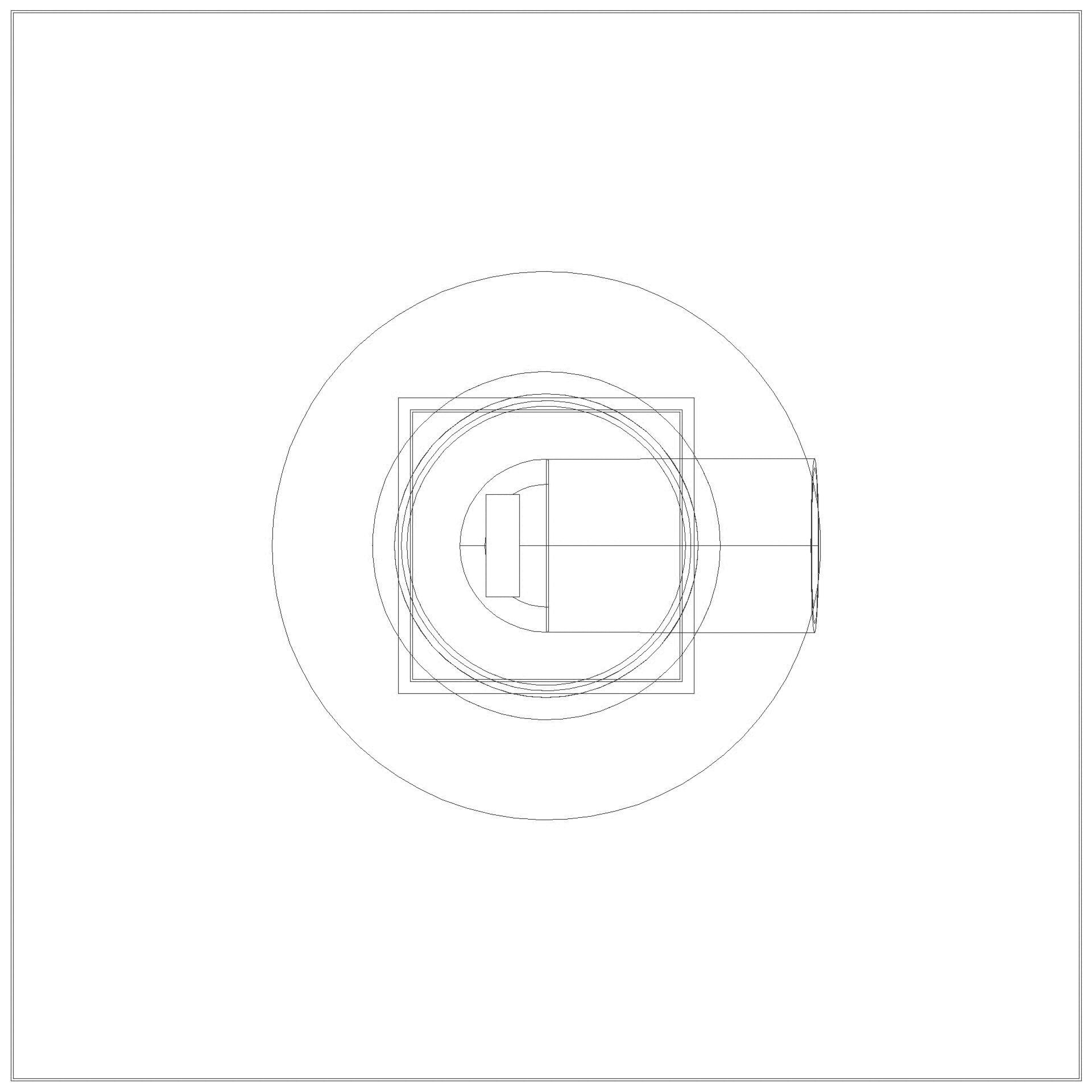 KESSEL-Objektablauf Ecoguss Klebeflansch DN 70, seitlich, Designrost (3D)