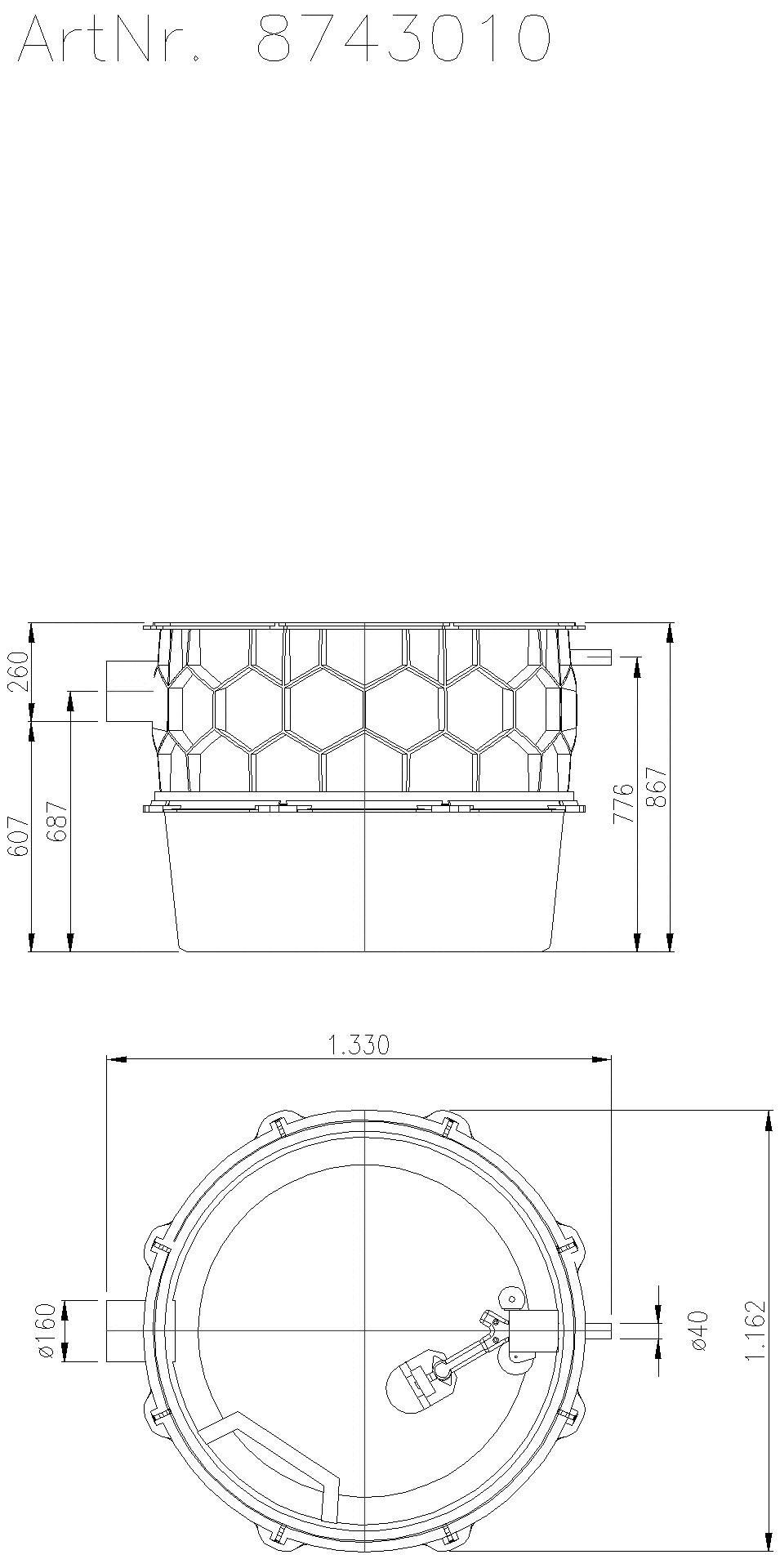 KESSEL-Pumpstation Aquapump XL Tronic, GTF 1200-S3, Tauchglocke