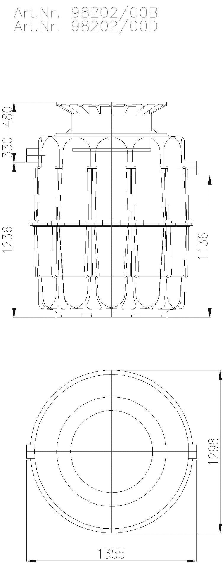 KESSEL Entwässerungstechnik - KESSEL-Fettabscheider EasyClean Modular ground, NS 2, Standard, Klasse D