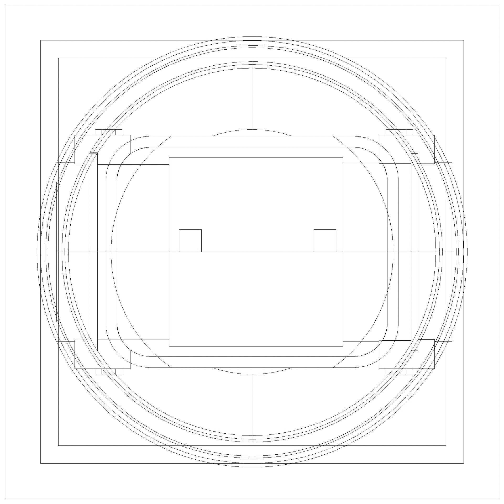 KESSEL Entwässerungstechnik - KESSEL-Grundkörper Staufix DN125-200, Typ 2, schwarz, Bodenplatte (3D)