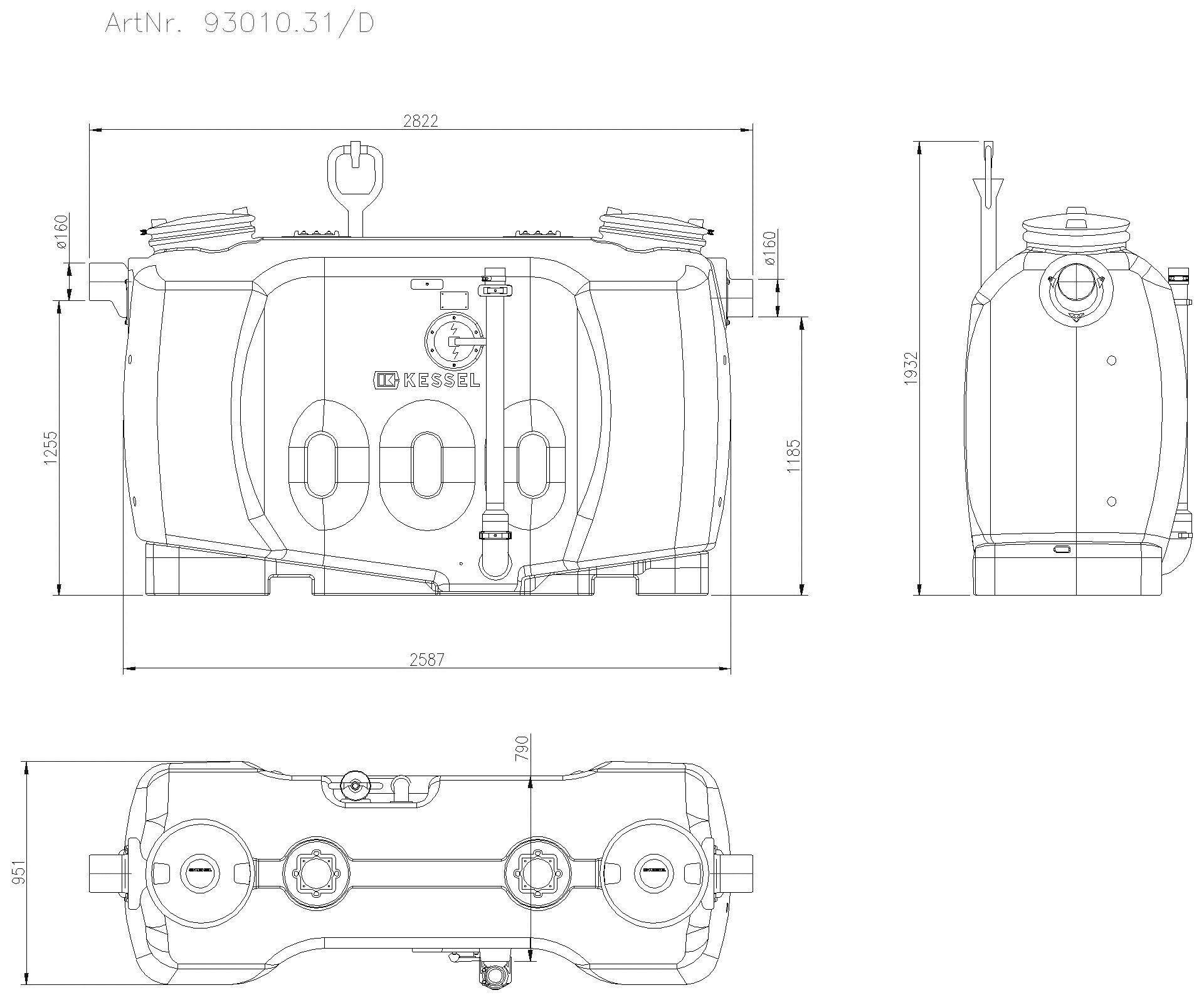 KESSEL-Fettabscheider EasyClean free NS 10, Direct, Fülleinr., Schauglas, SC